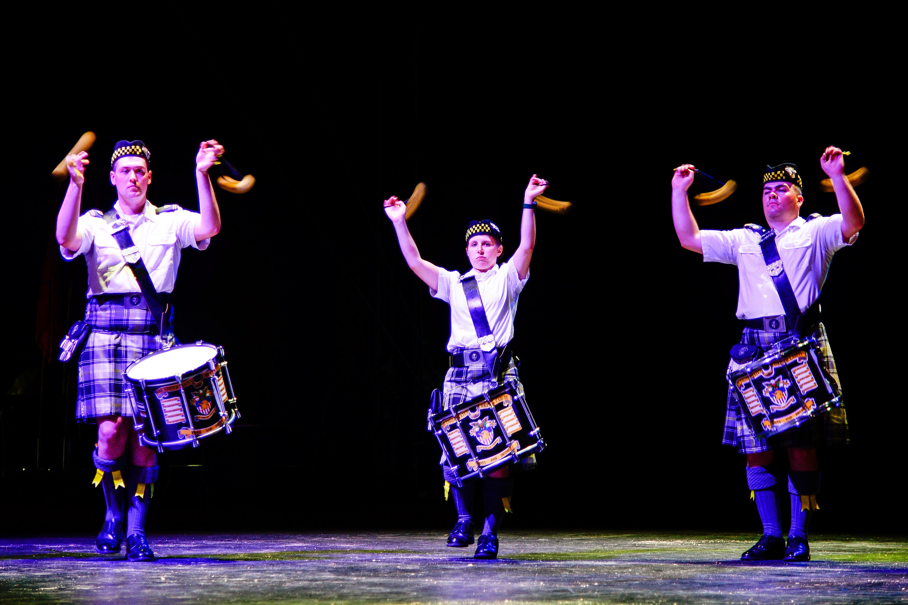 The U.S. Corps of Cadets Pipes and Drums (PIPD) hosted the 38th edition of the West Point Tattoo on April 23 at Eisenhower Hall. The USCC PIPD and several visiting bands participated in military musical performances, pipes and drums and Celtic dancing. The bands and dancers who performed were the U.S. Military Academy Field Music Group “The Hellcats,” West Milford High School Band, Gates Keystone Police Pipes and Drums, New Jersey State Police Pipes and Drums, Police Emerald Society of Westchester Pipes and