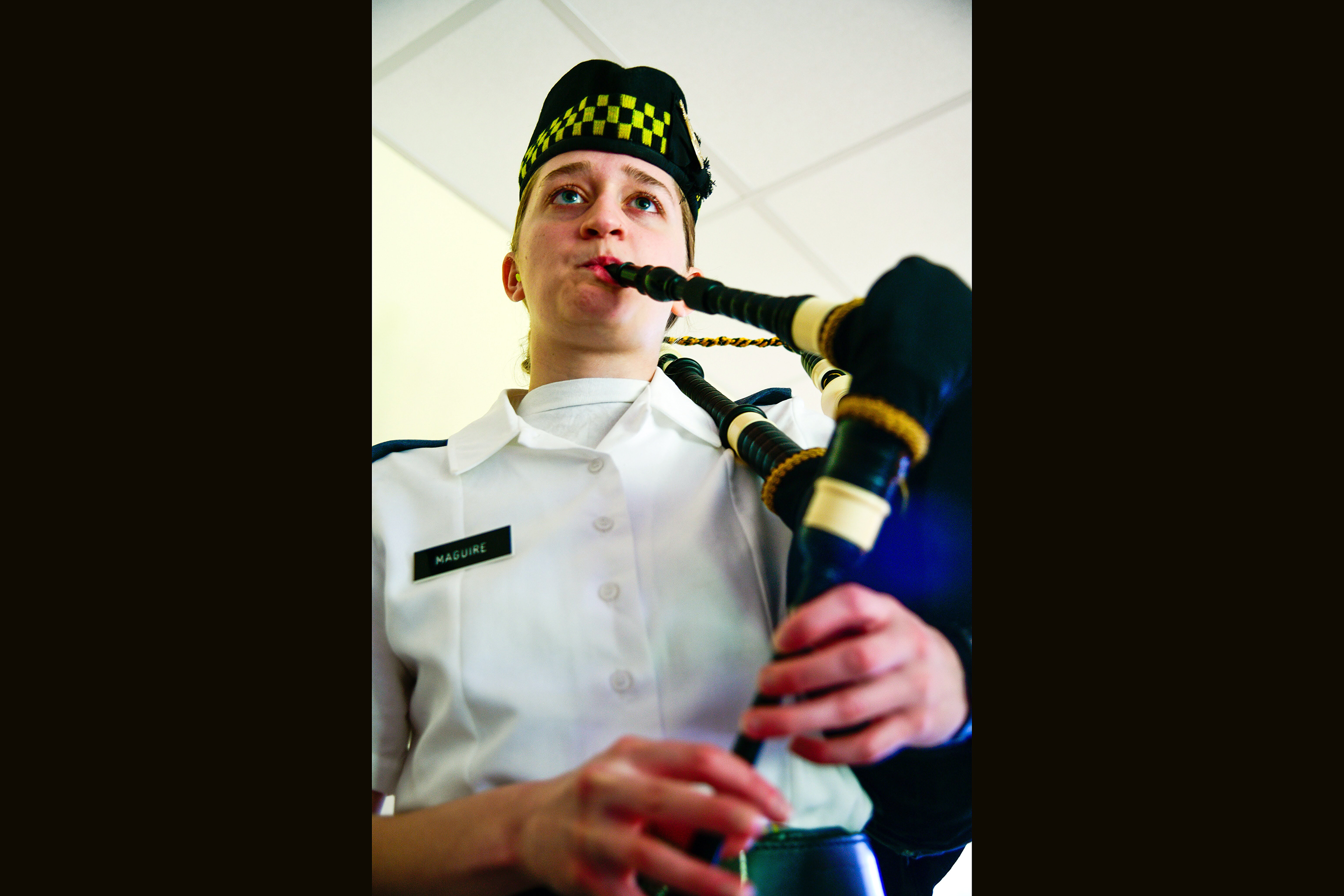 The U.S. Corps of Cadets Pipes and Drums (PIPD) hosted the 38th edition of the West Point Tattoo on April 23 at Eisenhower Hall. The USCC PIPD and several visiting bands participated in military musical performances, pipes and drums and Celtic dancing. The bands and dancers who performed were the U.S. Military Academy Field Music Group “The Hellcats,” West Milford High School Band, Gates Keystone Police Pipes and Drums, New Jersey State Police Pipes and Drums, Police Emerald Society of Westchester Pipes and