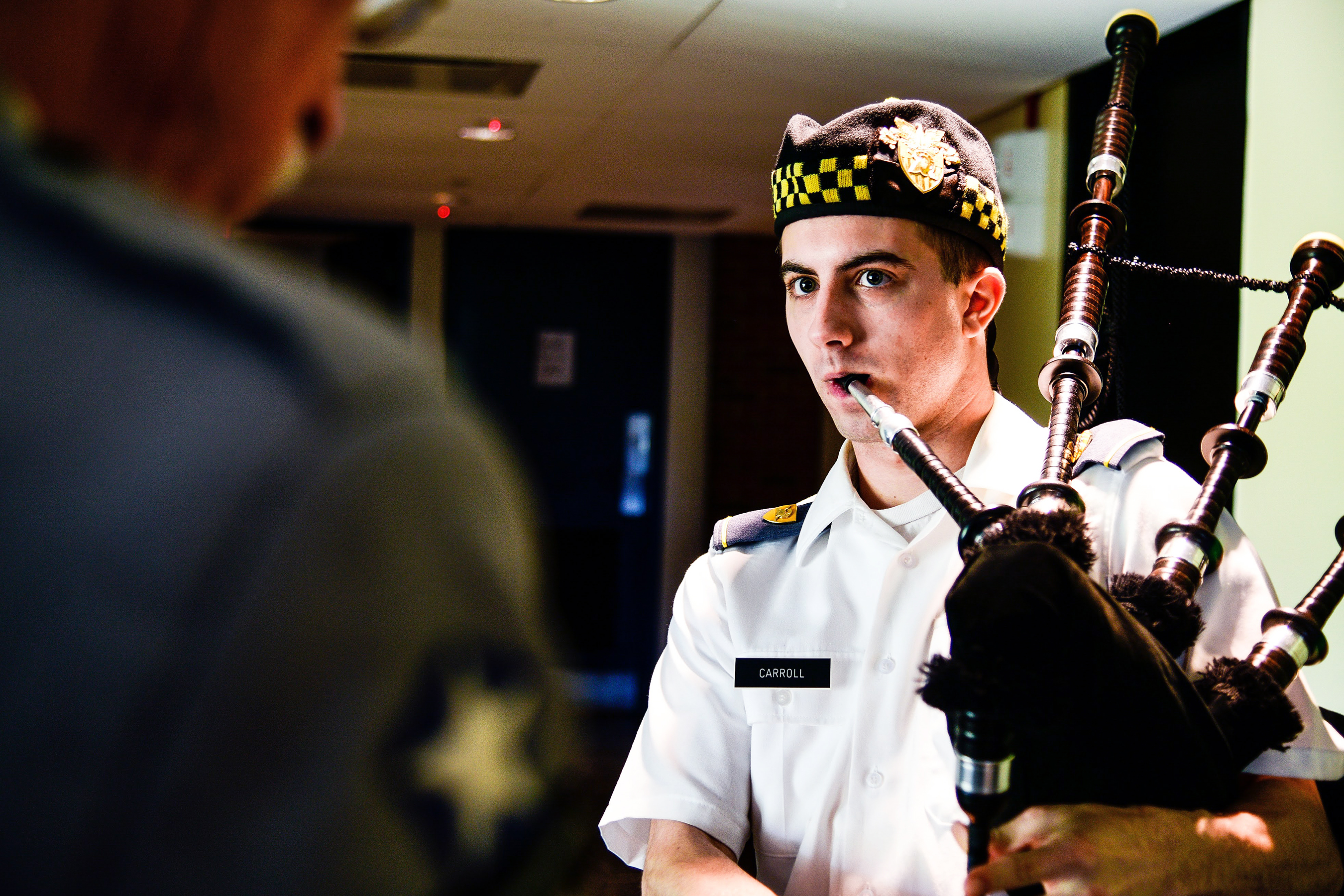 The U.S. Corps of Cadets Pipes and Drums (PIPD) hosted the 38th edition of the West Point Tattoo on April 23 at Eisenhower Hall. The USCC PIPD and several visiting bands participated in military musical performances, pipes and drums and Celtic dancing. The bands and dancers who performed were the U.S. Military Academy Field Music Group “The Hellcats,” West Milford High School Band, Gates Keystone Police Pipes and Drums, New Jersey State Police Pipes and Drums, Police Emerald Society of Westchester Pipes and