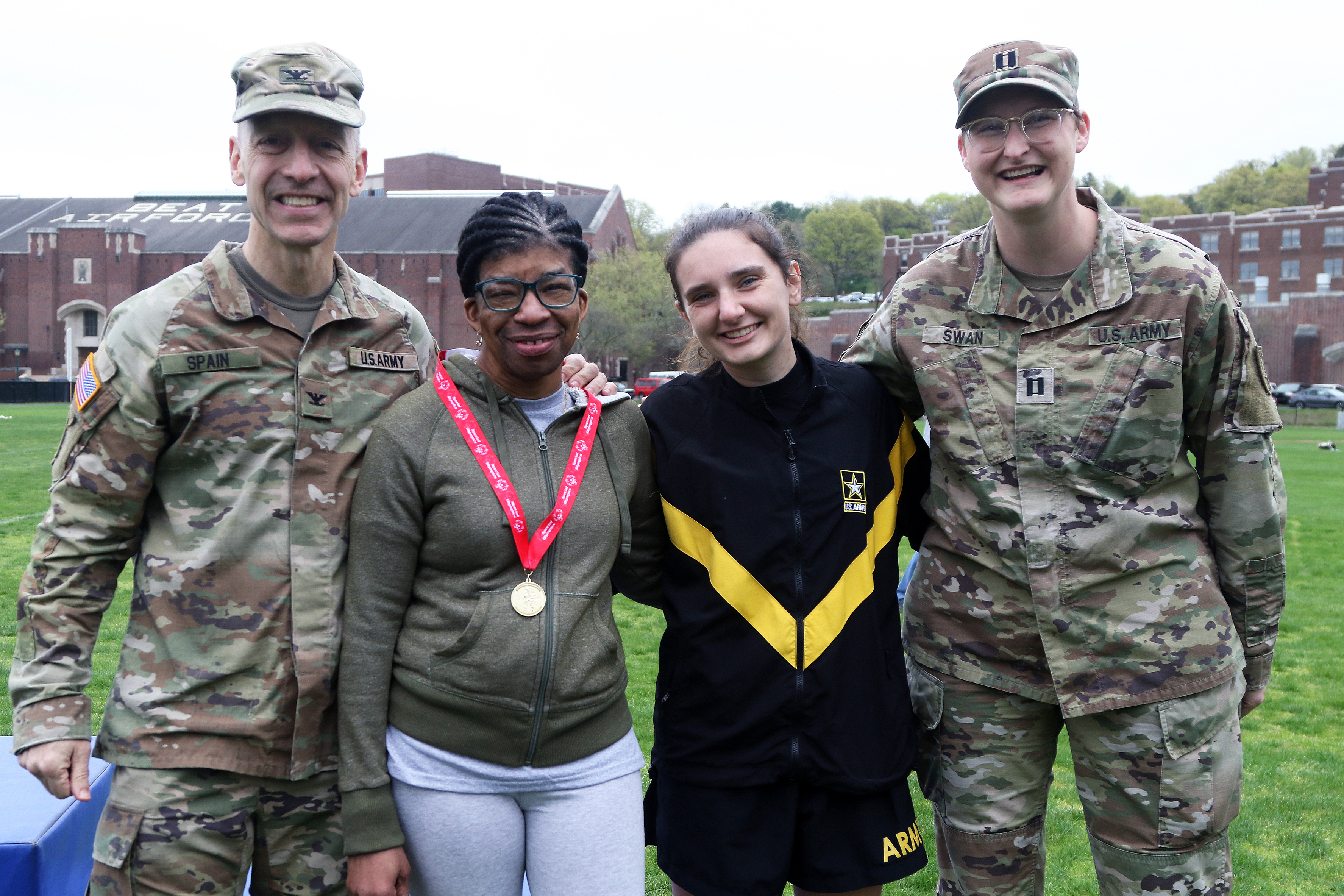 The U.S. Military Academy hosted the 48th annual Hudson Valley Special Olympics (HVSO) Spring Games April 22 at West Point. Approximately 600 athletes from the Hudson Valley, New York City, Long Island and the Capital Region of Albany participated in the annual competition for those with physical or intellectual disabilities to perform athletic feats and enjoy themselves in a safe and welcoming environment. About 500-600 cadets volunteered to help the athletes throughout the day. While the games took place 