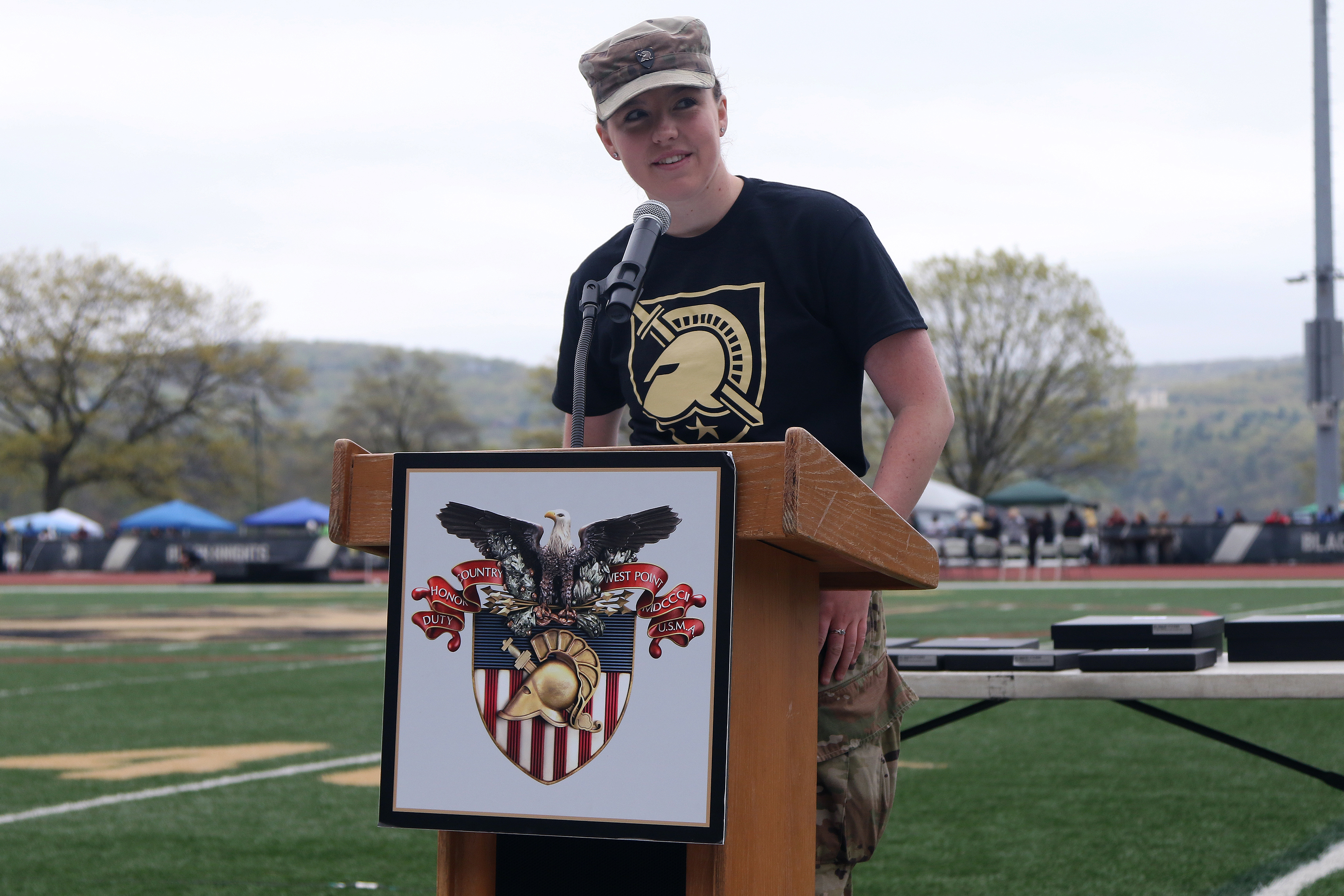 The U.S. Military Academy hosted the 48th annual Hudson Valley Special Olympics (HVSO) Spring Games April 22 at West Point. Approximately 600 athletes from the Hudson Valley, New York City, Long Island and the Capital Region of Albany participated in the annual competition for those with physical or intellectual disabilities to perform athletic feats and enjoy themselves in a safe and welcoming environment. About 500-600 cadets volunteered to help the athletes throughout the day. While the games took place 