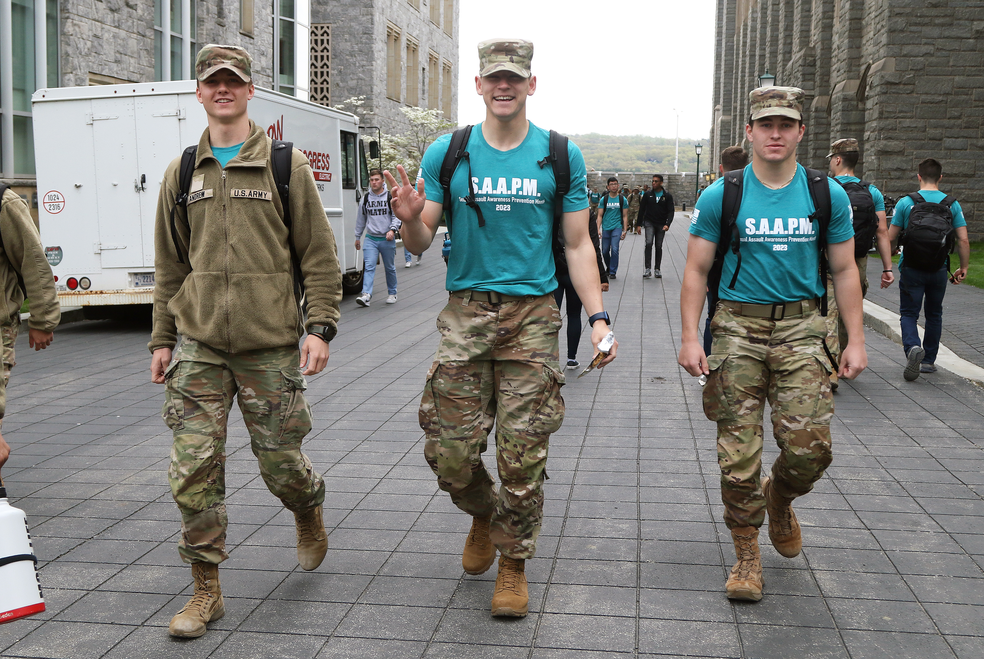 The U.S. Military Academy observed Sexual Assault Awareness and Prevention Month (SAAPM) on April 26. April is recognized as SAAPM, and this year the Army’s theme for its campaign is “Intervene. We Are a Team: There is US in TrUSt. Can They Trust in You?” Each year, West Point dedicates a day in April to SAAPM with the “Walk-A-Mile” event to help bring light to reducing sexual harassment and sexual assault numbers by reminding the community that it is prevalent and something to take seriously to prevent. 