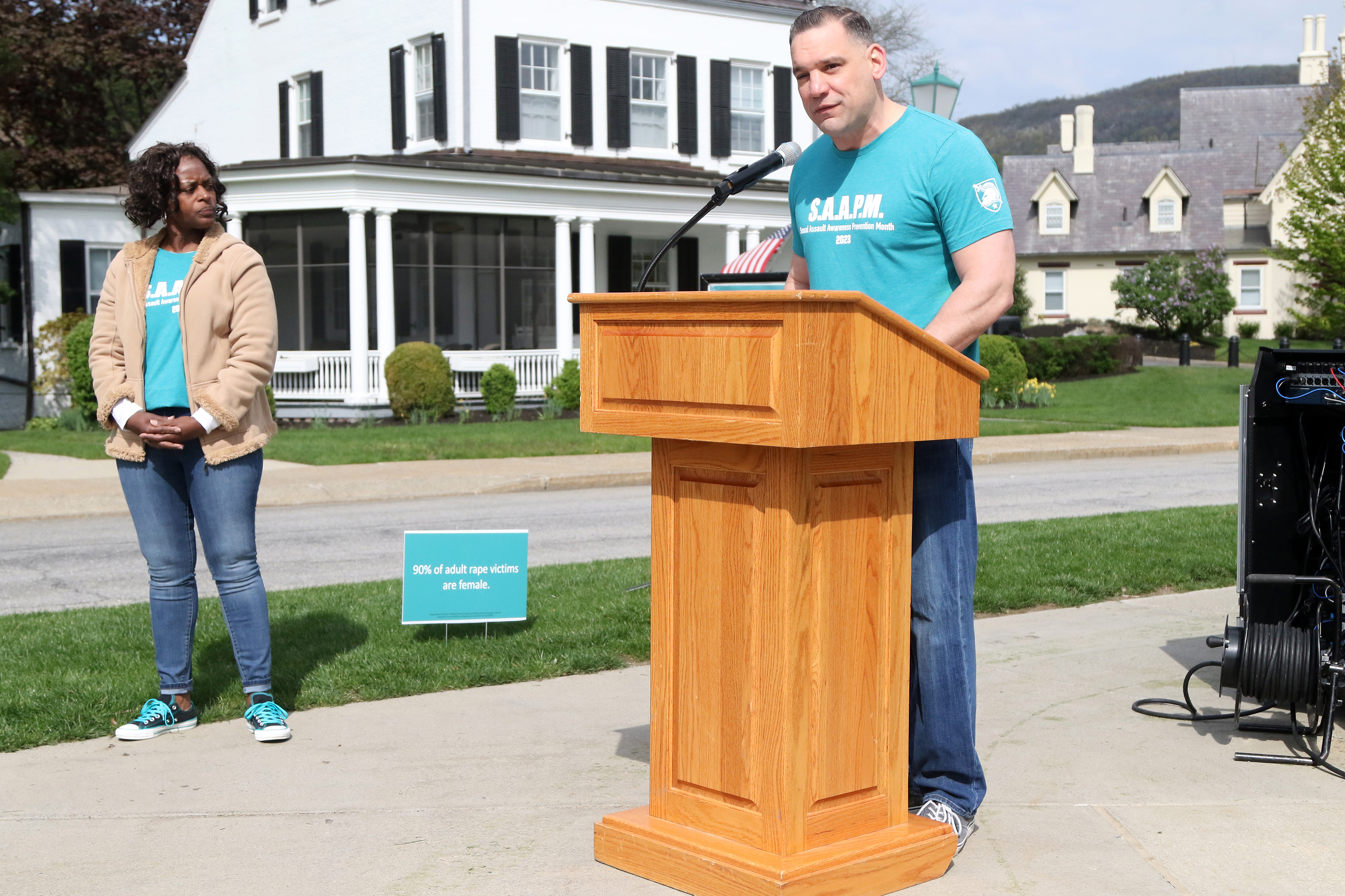 The U.S. Military Academy observed Sexual Assault Awareness and Prevention Month (SAAPM) on April 26. April is recognized as SAAPM, and this year the Army’s theme for its campaign is “Intervene. We Are a Team: There is US in TrUSt. Can They Trust in You?” Each year, West Point dedicates a day in April to SAAPM with the “Walk-A-Mile” event to help bring light to reducing sexual harassment and sexual assault numbers by reminding the community that it is prevalent and something to take seriously to prevent. 