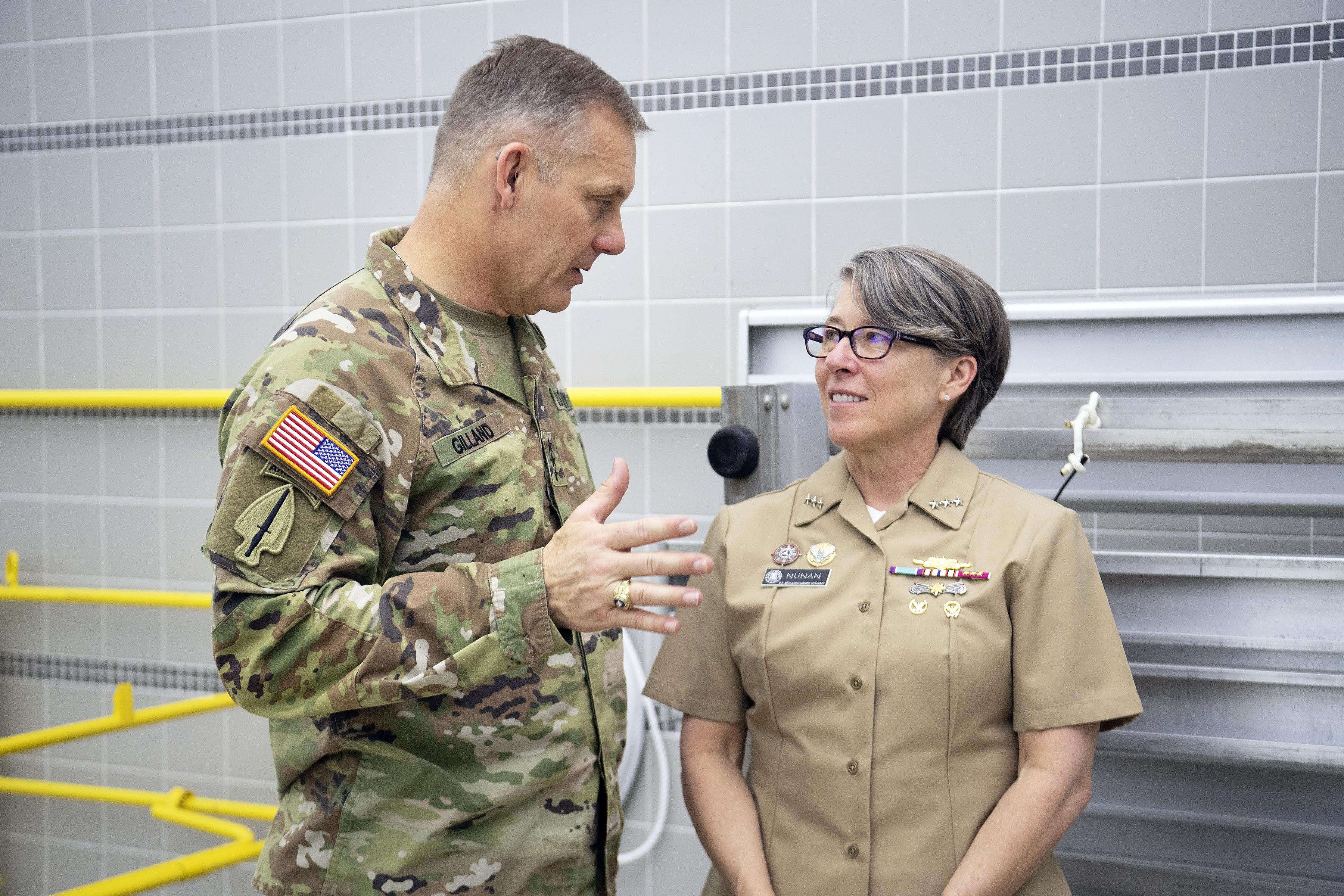 The U.S. Military Academy hosted the 62nd annual Conference of Service Academy Superintendents (COSAS) from April 2-5 to enable constructive collaboration and shared understanding of operational and strategic challenges common to the five service academy programs. Leadership from the U.S. Naval Academy, U.S. Air Force Academy, U.S. Coast Guard Academy and the U.S. Merchant Marine Academy attended the four-day COSAS event at West Point.   (Photo by John Pellino/USMA PAO)