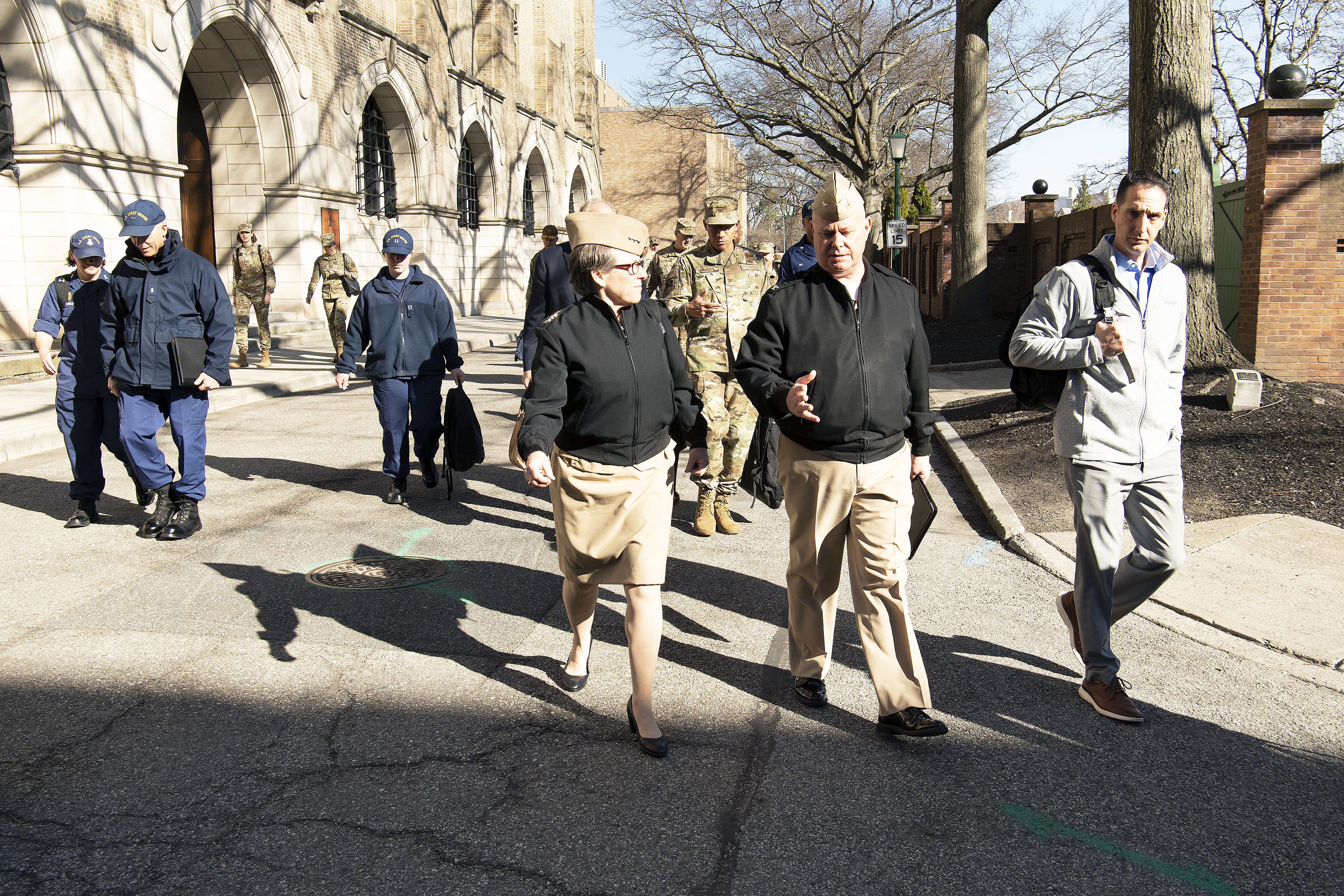 The U.S. Military Academy hosted the 62nd annual Conference of Service Academy Superintendents (COSAS) from April 2-5 to enable constructive collaboration and shared understanding of operational and strategic challenges common to the five service academy programs. Leadership from the U.S. Naval Academy, U.S. Air Force Academy, U.S. Coast Guard Academy and the U.S. Merchant Marine Academy attended the four-day COSAS event at West Point.   (Photo by John Pellino/USMA PAO)