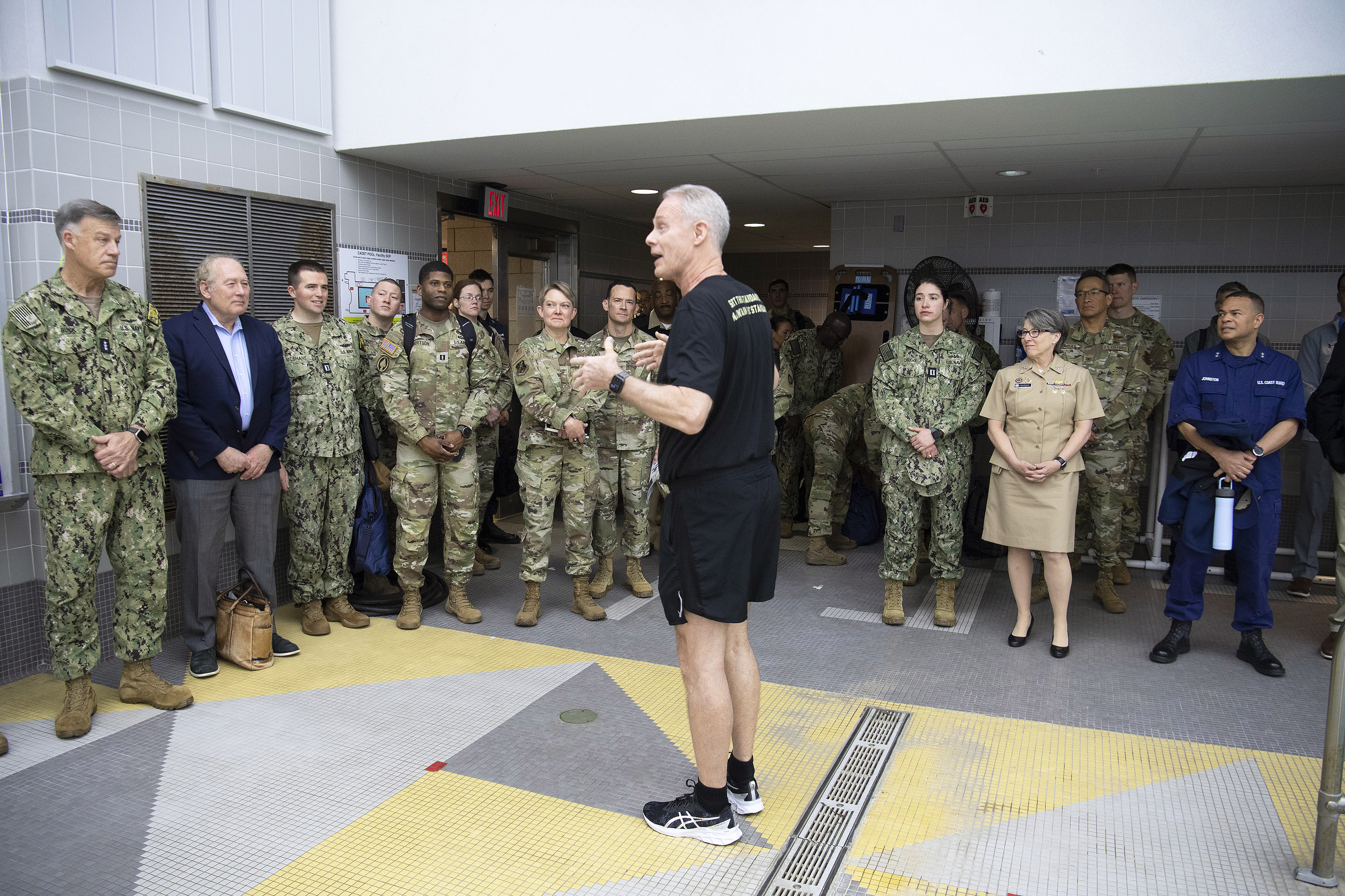 The U.S. Military Academy hosted the 62nd annual Conference of Service Academy Superintendents (COSAS) from April 2-5 to enable constructive collaboration and shared understanding of operational and strategic challenges common to the five service academy programs. Leadership from the U.S. Naval Academy, U.S. Air Force Academy, U.S. Coast Guard Academy and the U.S. Merchant Marine Academy attended the four-day COSAS event at West Point.   (Photo by John Pellino/USMA PAO)