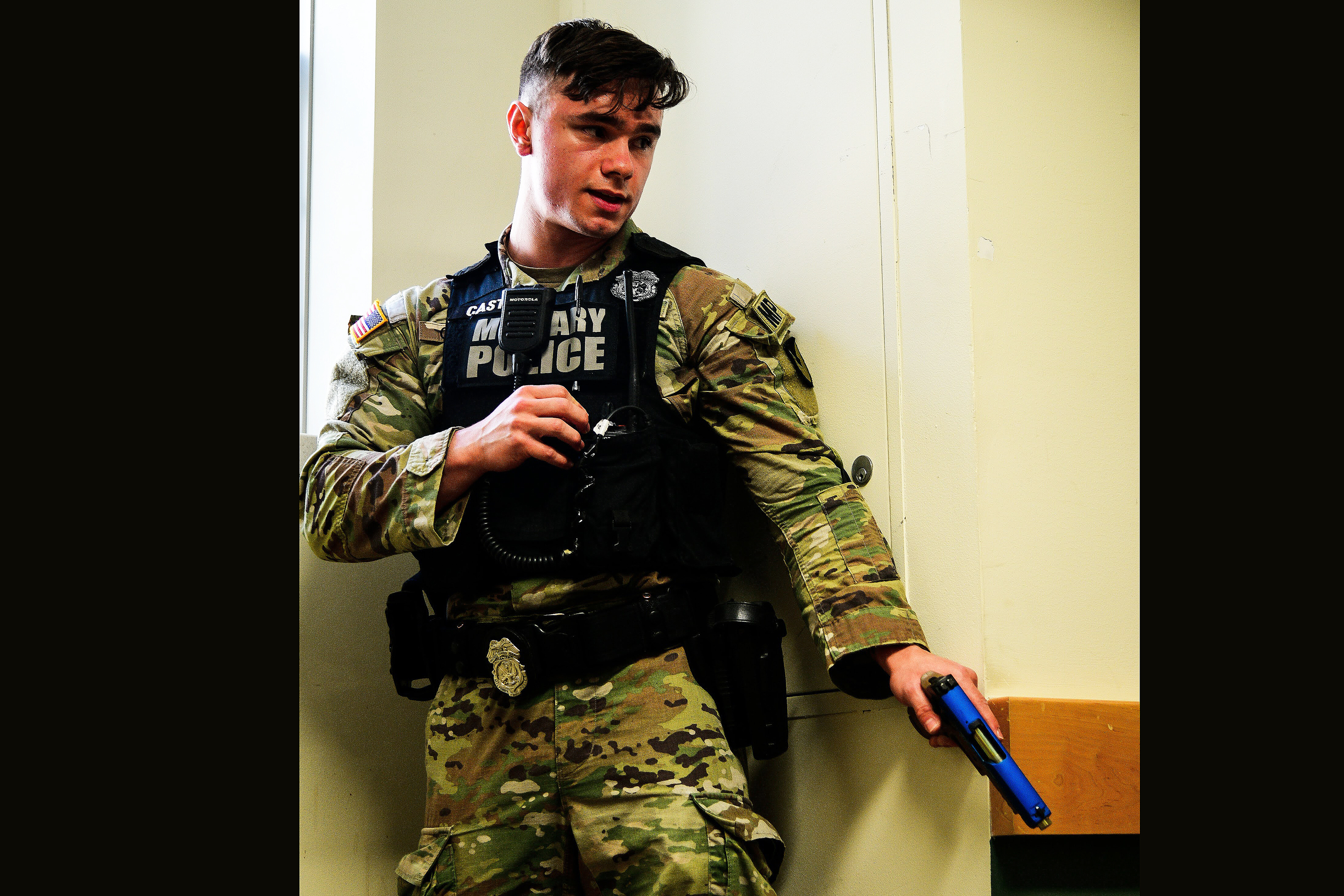 To counter an active-shooter threat, military, civilian, federal and state law enforcement, emergency response and medical personnel from the U.S. Military Academy conducted a full Force Protection Exercise on March 29 at West Point.    (Photo by Sgt. 1st Class Luisito Brooks/USMA PAO)