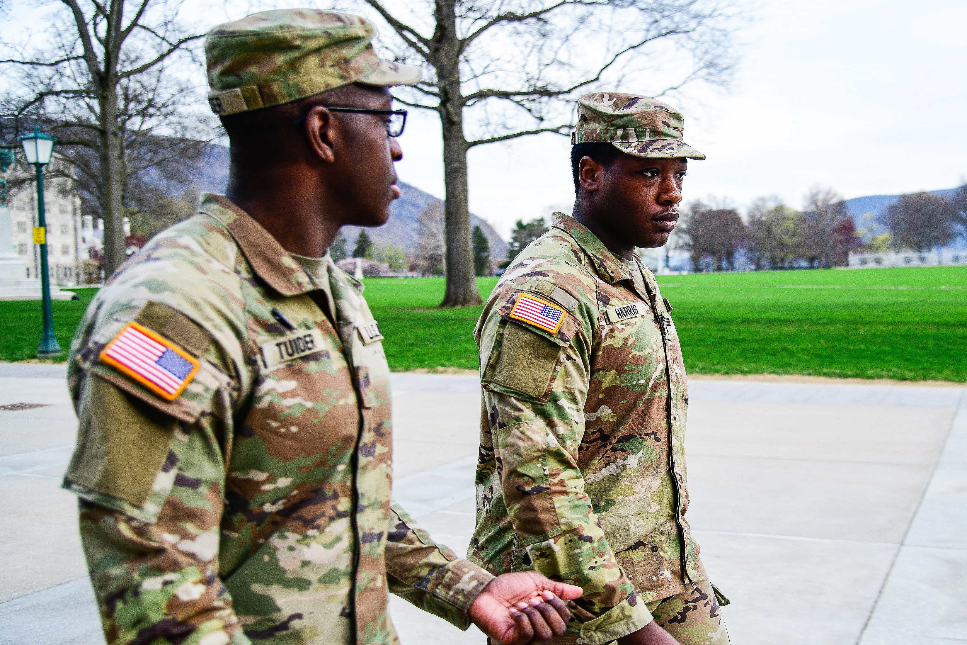 Cadet candidates from the U.S. Military Academy Preparatory School spent the day following U.S. Military Academy cadets during the “Shadow a Cadet Day” April 12 at West Point. The purpose of the event is to increase motivation, develop an understanding and expose cadet candidates to their future opportunities at USMA.   (Photo by Sgt. 1st Class Luisito Brooks/USMA PAO)