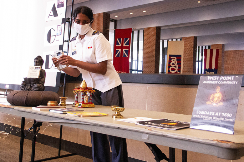 U.S. Military Academy Class of 2025 plebes or any upperclassmen who might be interested in trying something new were given the option to explore 137 clubs that West Point has to offer during Club Night Aug. 16-17. (Above and below photos) Clubs range from military, academic, support, hobby, religious and diversity clubs. Each of those clubs are divided into seven categories with a sponsoring agency over each category.   (Photo by Jorge Garcia/PV)