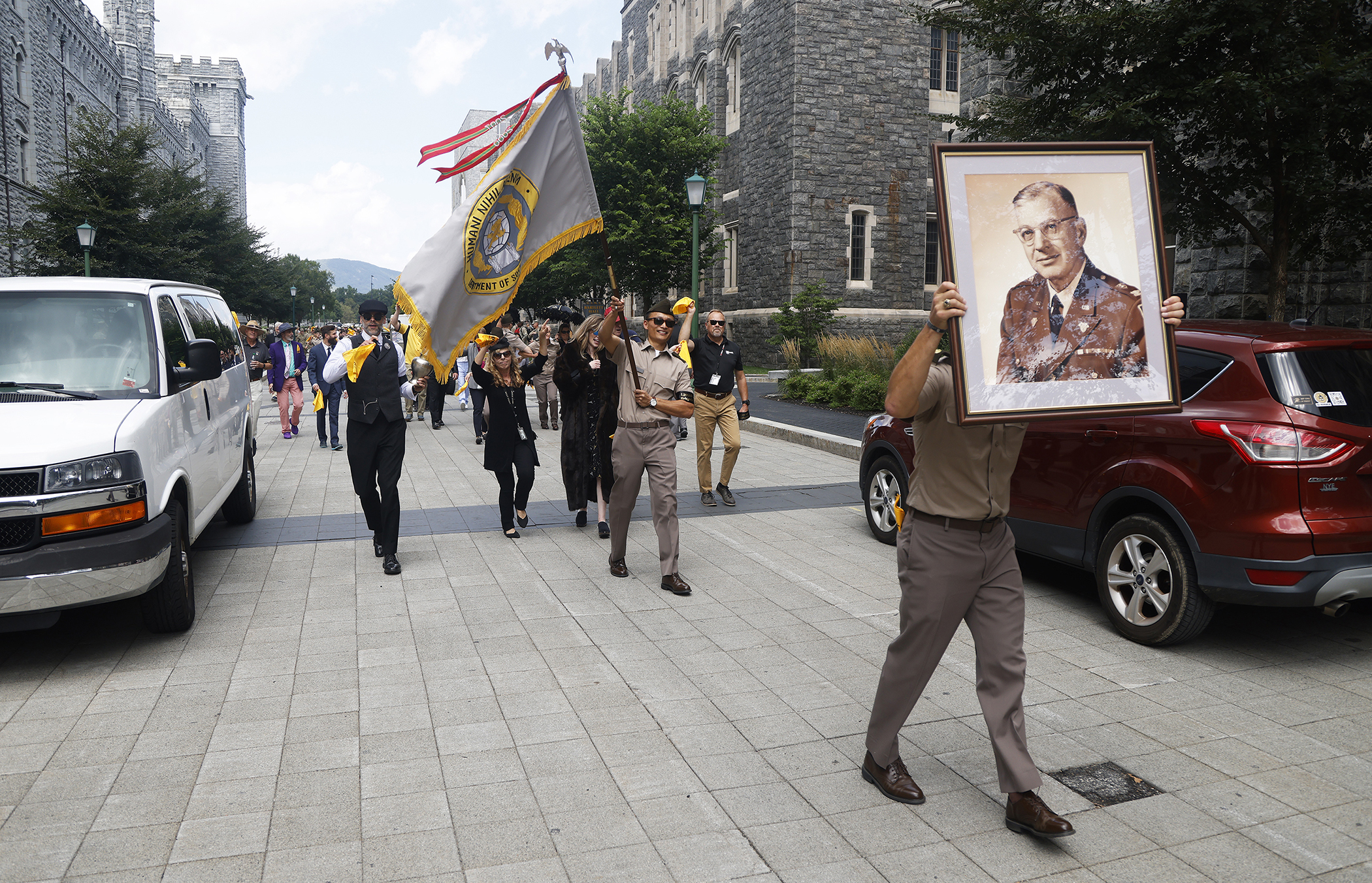 As the new academic year begins this week at the U.S. Military Academy, the Department of Social Sciences (SOSH) is quickly assimilating to its new office space in Mahan Hall after spending the past 34 years in Lincoln Hall. To commemorate the moment, SOSH celebrated its past, present and future with a part solemn and part jovial event titled, “Farewell to Lincoln Hall” on Aug. 11 at West Point to mark its history at Lincoln Hall and to hail the “Lincoln Brigade’s” new four floors worth of space in Mahan Ha