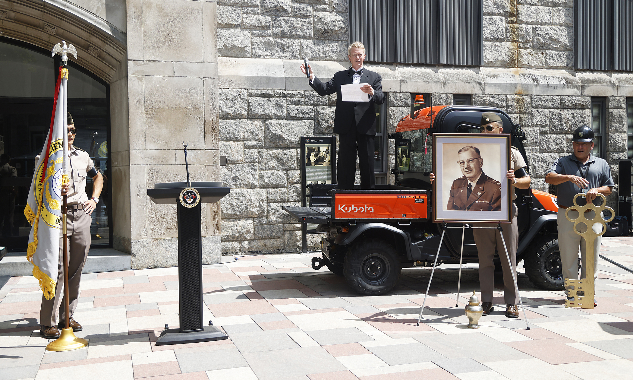 As the new academic year begins this week at the U.S. Military Academy, the Department of Social Sciences (SOSH) is quickly assimilating to its new office space in Mahan Hall after spending the past 34 years in Lincoln Hall. To commemorate the moment, SOSH celebrated its past, present and future with a part solemn and part jovial event titled, “Farewell to Lincoln Hall” on Aug. 11 at West Point to mark its history at Lincoln Hall and to hail the “Lincoln Brigade’s” new four floors worth of space in Mahan Ha
