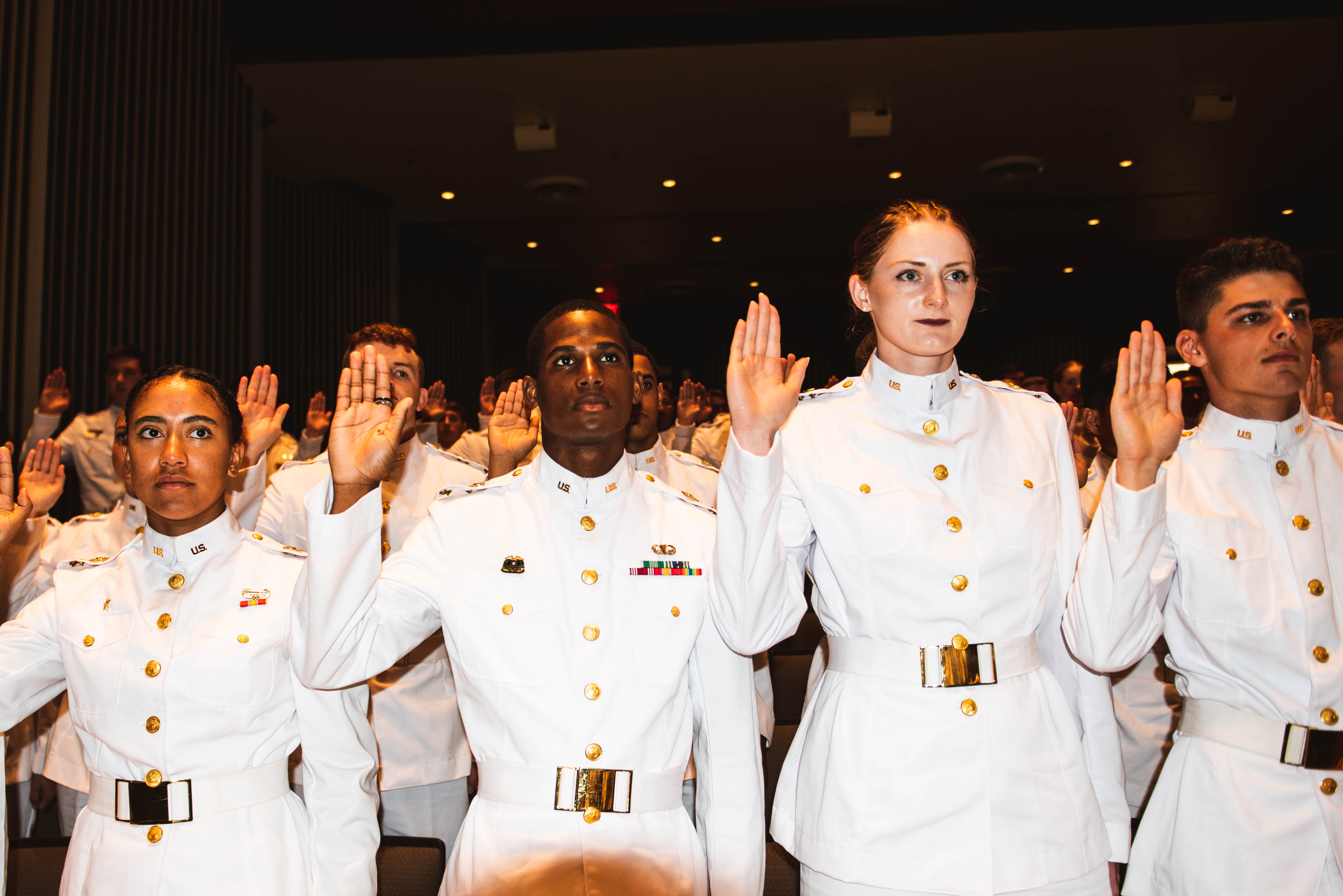 Members of the U.S. Military Academy Class of 2025 affirmed their commitment to serve in the U.S. Army upon graduation from West Point during the Affirmation Ceremony Aug. 13.    (Photo by Elizabeth Woodruff/USMA PAO)