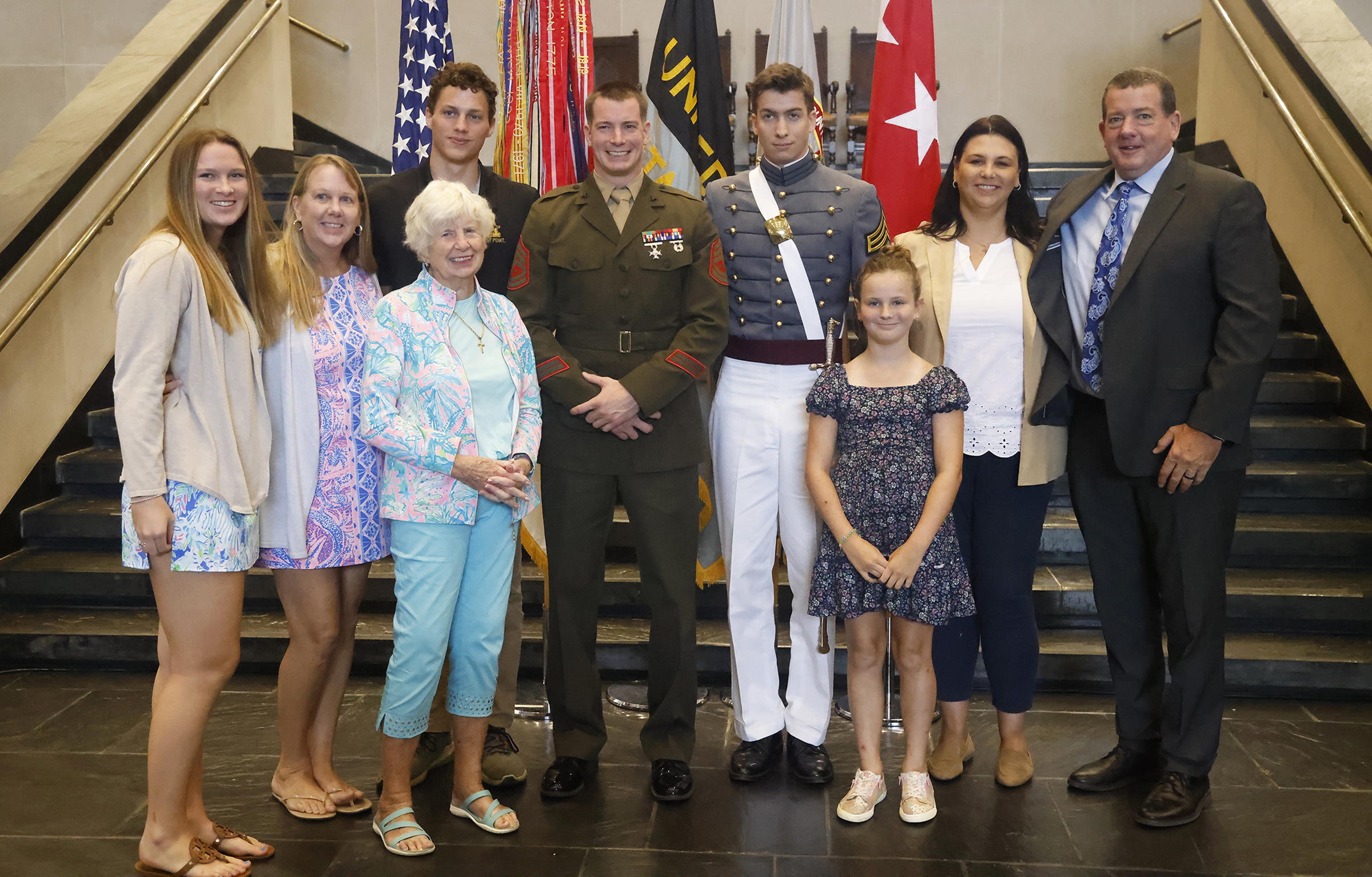 The U.S. Military Academy held an August Graduation and Commissioning Ceremony for seven members of the Class of 2023 at Crest Hall Aug. 3. USMA Superintendent Lt. Gen. Steven W. Gilland was the commencement speaker as Class of 2023 Cadets Miguel Aquino III, Vaughn Campbell, Armando Flores IV, William Foran, Owen Grile, Luke Hester and Madeleine Wilkes all received their diplomas. They all commissioned as officers and received their second lieutenant bars expect one graduate due to injury. Members of the US