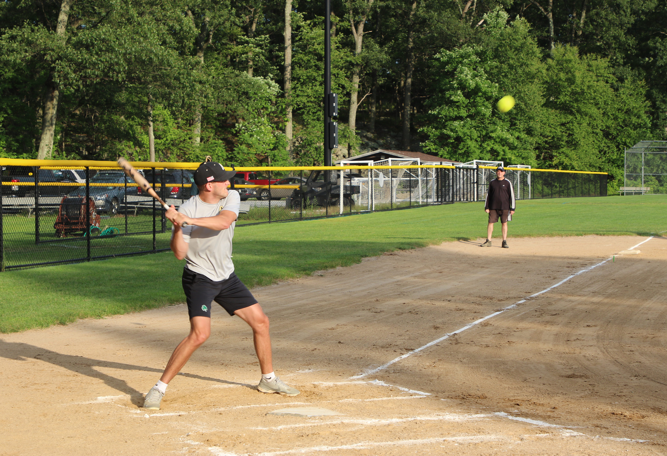Garrison swept the Directorate of Emergency Services/Military Police (DES/MPs) two games to none in the best-of-three upper bracket championship series to win the West Point Summer Softball League upper bracket Aug. 9 at the Morale, Welfare and Recreation Softball Field #3. The first-seeded Garrison (18-0) won game one, 17-3, and then took the series with a 11-2 win in game two over fourth-seeded DES/MPs (13-11).     (Photo by Maj. David Hoy/USMA PAO)