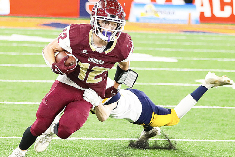 James I. O'Neill High School took on General Brown High School from Dexter, N.Y., for the 2022 Class C NYSPHSAA football championship Saturday at JMA Wireless Dome in Syracuse, N.Y. O'Neill HS, which fields West Point, Highland Falls and Garrison community members, scored 16 unanswered points in the fourth quarter to win the state title, 29-14. Senior quarterback and defensive back Nick Waugh completed 14 of 18 passes for 261 yards and two touchdowns. Senior running back and defensive end Jordan Thompson