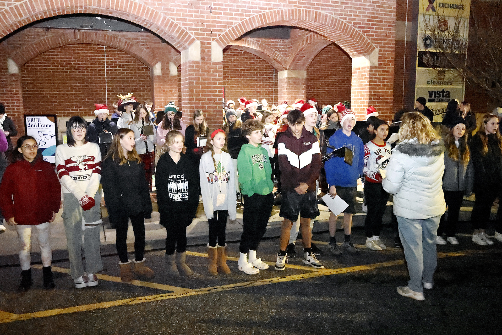 The Directorate of Family and Morale, Welfare and Recreation (FMWR) hosted its annual holiday tree lighting ceremony for the West Point community on Dec. 4 at the Post Exchange.   (Photo by Eric S. Bartelt/PV)