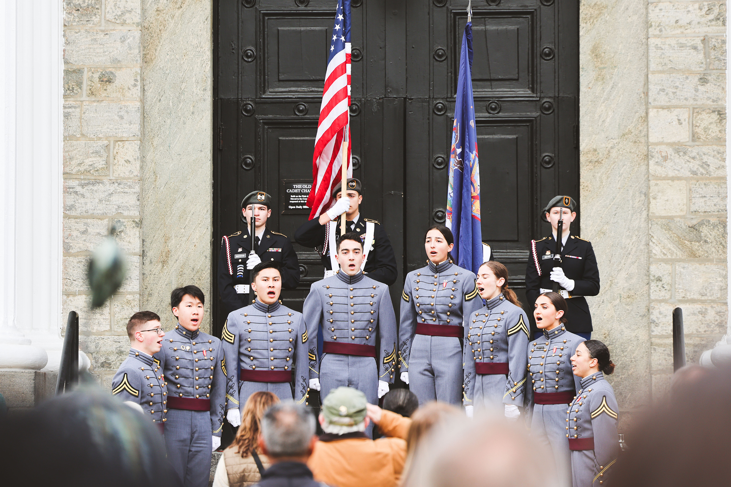 In a display of generosity, numerous donors and volunteers came together to place 7,200 wreaths at each headstone and columbarium section during the 14th annual Wreaths Across America on Dec. 2 at the West Point Cemetery.  This heartfelt gesture serves as a tribute to the thousands of West Point graduates, family members and others who are laid to rest in this hallowed ground, allowing their memory to be honored and cherished.   (Photo by Eric S. Bartelt/PV)