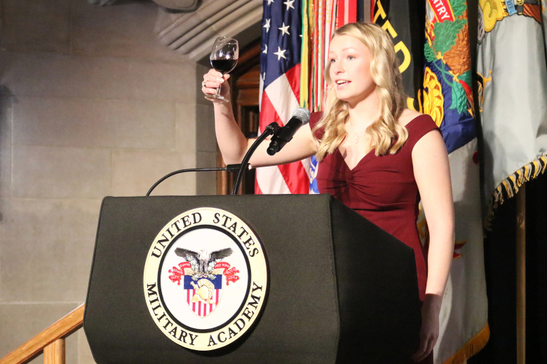 It is a rite of passage for Firsties to mark hitting their final 100 days at the U.S. Military Academy with a break to celebrate their exploits during 100th Night Weekend. The cadets of the Class of 2023 enjoyed their moment Saturday with the annual banquet and 100th Night Show. The evening’s guest speaker was retired Gen. Austin Scott Miller, a 1983 USMA graduate who last commanded all U.S. and NATO forces in Afghanistan in 2021 before his retirement.    (Photo by Eric S. Bartelt/PV)