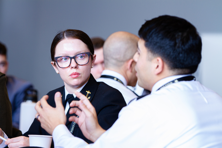 Chief Warrant Officer 3 Justin Helphenstine, the Cyber National Mission Forces tactical director, and other subject matter experts lent their knowledge to cadets and other service academy students during the Cyber Leadership Conference between Jan. 30-Feb. 1 at Eisenhower Hall. Sponsored by the USMA Class of 1970, the CLC offers cyber officers a productive annual leadership development experience. Additionally, the event brought together cadets and students from other service academies interested in the