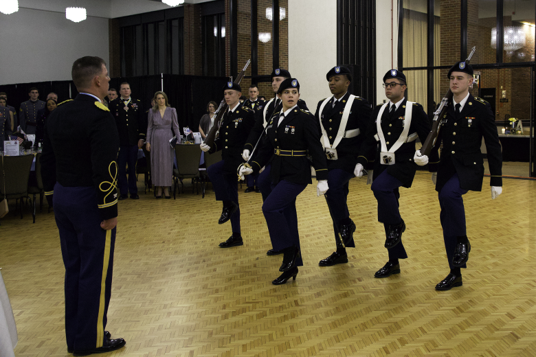 Cadets gather to enjoy the West Point Chapter of the National Infantry Association hosting the 19th annual Infantry Ball on Jan. 27 at Eisenhower Hall.  