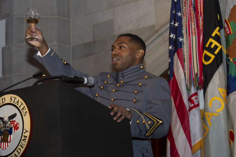 Every year, the U.S. Military Academy designates one weekend during the spring semester for cadets to celebrate as a class and the Yearlings of the USMA Class of 2025 enjoyed their moment during Yearling Winter Weekend Feb. 4 at Washington Hall.   The Class of 2025 welcomed keynote speaker, Command Sgt. Maj. Mobarakzadeh, who is currently serving as the division command sergeant major of the 10th Mountain Division at Fort Drum, New York.  Mobarakzadeh spoke about the importance of standards and discipline, 