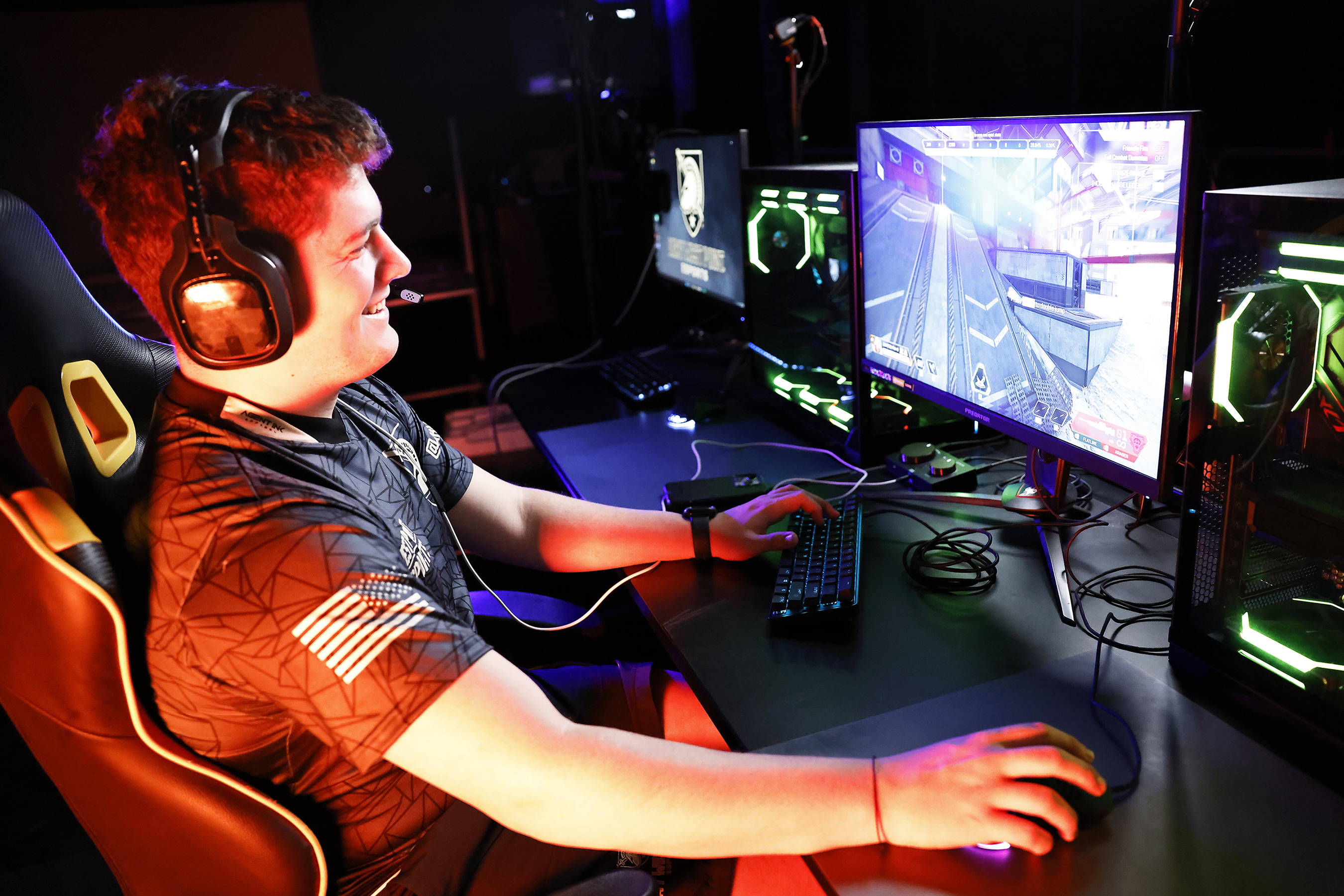 Gavin and Jackson Rice compete for the Army West Point Esports team and with the Apex Legends squad. (Photo by Eric S. Bartelt/USMA PAO) 