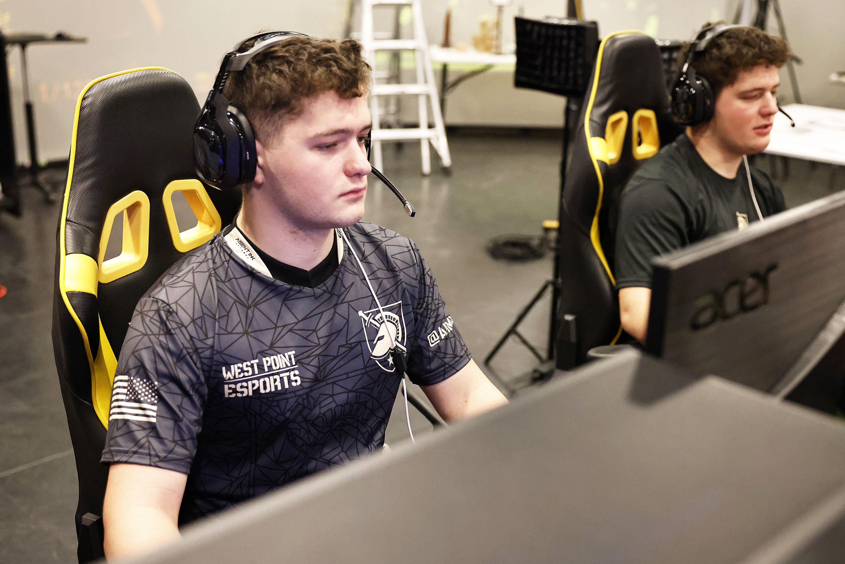 Gavin and Jackson Rice compete for the Army West Point Esports team and with the Apex Legends squad. (Photo by Eric S. Bartelt/USMA PAO) 