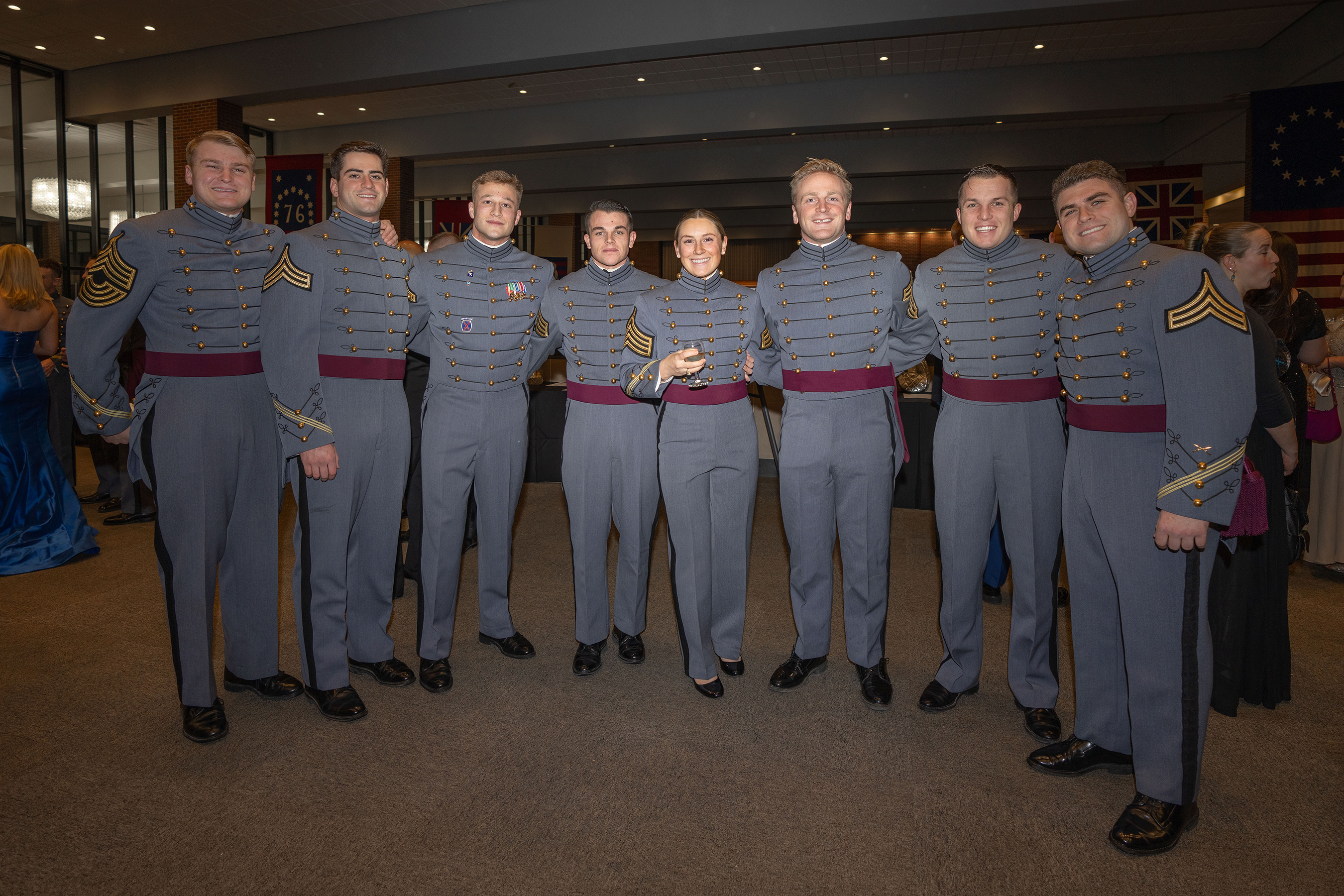 In a poignant celebration of dedication and service, the National Infantry Association West Point Chapter hosted the distinguished 20th annual National Infantry Association Ball on Jan. 26 at Eisenhower Hall. This event, steeped in tradition, served as a profound reminder of the sacrifices made by those within the Infantry community.  (Photo by Class of 2025 Cadet Noah Murray)