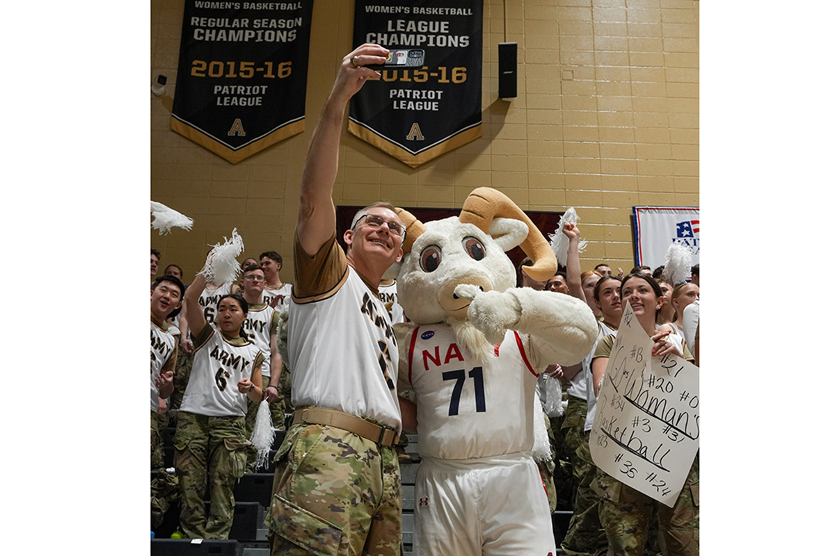 The Army West Point women's basketball team (10-11, 7-4 PL) was victorious in the annual "Star" Series matchup presented by USAA over the Navy Midshipmen (8-14, 4-7 PL), 70-58, at Christl Arena on Feb. 10, marking three straight "Star" Series wins for the Army women's basketball team and Head Coach Missy Traversi.  (Photo by Class of 2026 Andrew Ho) 