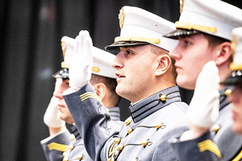 Fourteen members of the U.S. Military Academy Class of 2022 earned their diplomas and graduated Dec. 16 during the Graduation and Commissioning Ceremony at Crest Hall.    Photo by Elizabeth Woodruff/USMA PAO