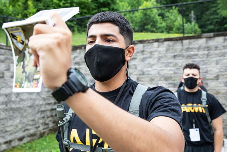This training also extends hands-on leader development opportunities to the USMA cadet cadre (right) as they facilitate the foundational military skills of the USMAPS Class of 2022 (left) and the future USMA Class of 2026.
