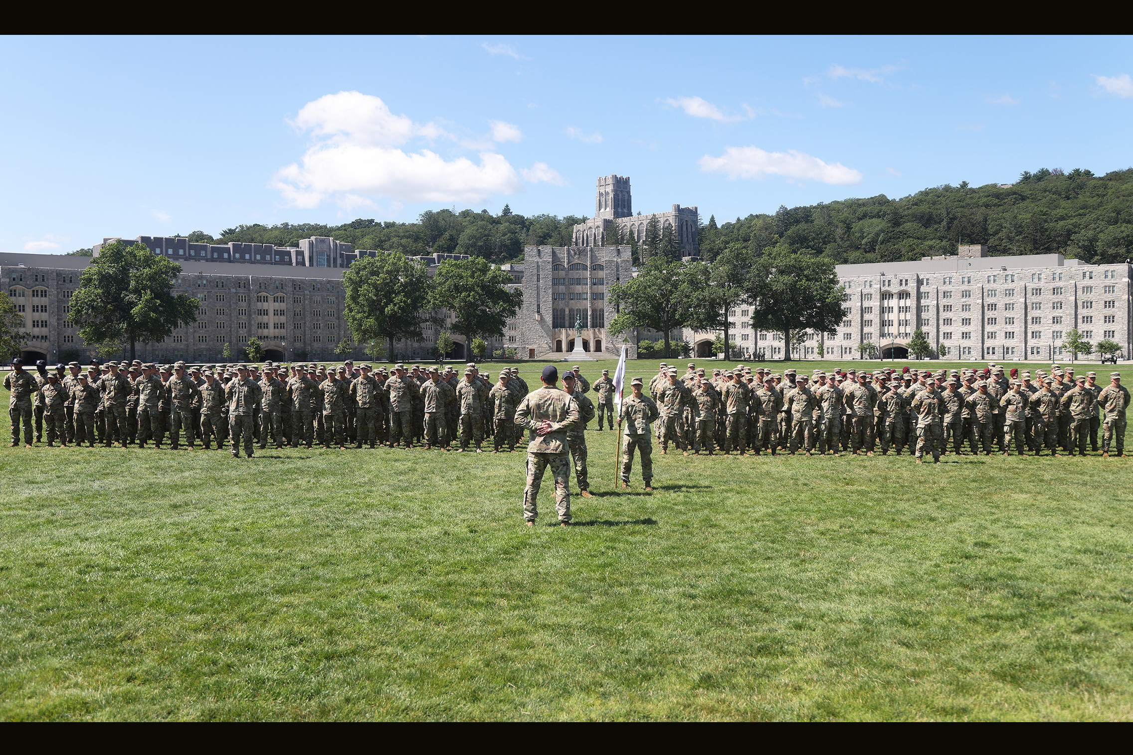 Cadets, ROTC cadets, Summer Task Force members and U.S. Military Academy staff and faculty participated in air assault training on South Dock at West Point. The trainee candidates are trained in air assault operations, sling-load operations and rappelling during the 10-day course. Upon graduation of the course, each Soldier will be able to perform skills required to make maximum use of helicopter assets in training and in combat to support their unit operations. Air assault school is one of the most physica