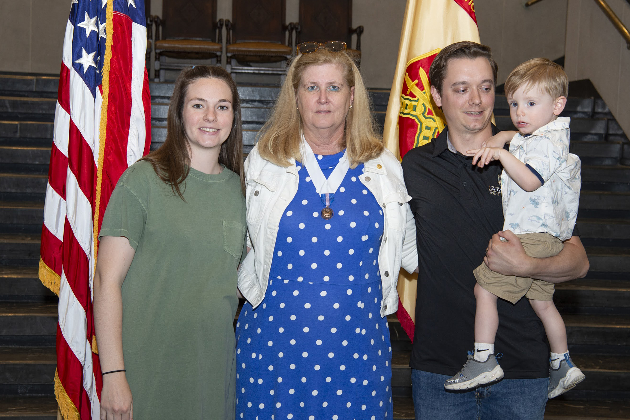 Department of Defense, Army civilians were presented awards and certificates in recognition of appreciation for their years of service and retirement during a ceremony June 15 at Crest Hall. Four West Point employees – James “Chickie” Ciccarelli, Beth N. Craig, Maureen Howard and John J. DeAngelis – were honored by U.S. Military Academy Garrison Commander, Col. Anthony J. Bianchi, during the ceremony.   (Photo by Kyle Osterhoudt/USMA PAO)