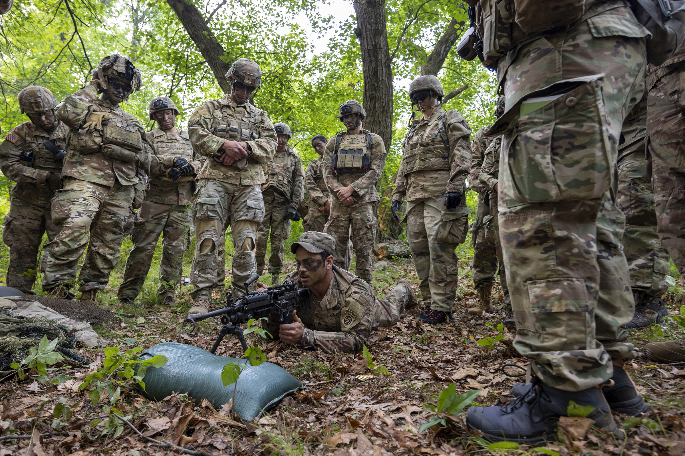The Civilian-Military Experience (CivMX) was a three-day, two-night immersive Cadet Summer Training opportunity for 19 Army civilian staff, faculty and coaches from across the U.S. Military Academy from June 7-9 at Camp Buckner.  Led by instructors from the Simon Center for the Professional Military Ethic and Character Integration Advisory Group, participants lived under a regimen of military instruction and discipline with assigned leadership roles.  They participated in events such as the Leader Reaction 