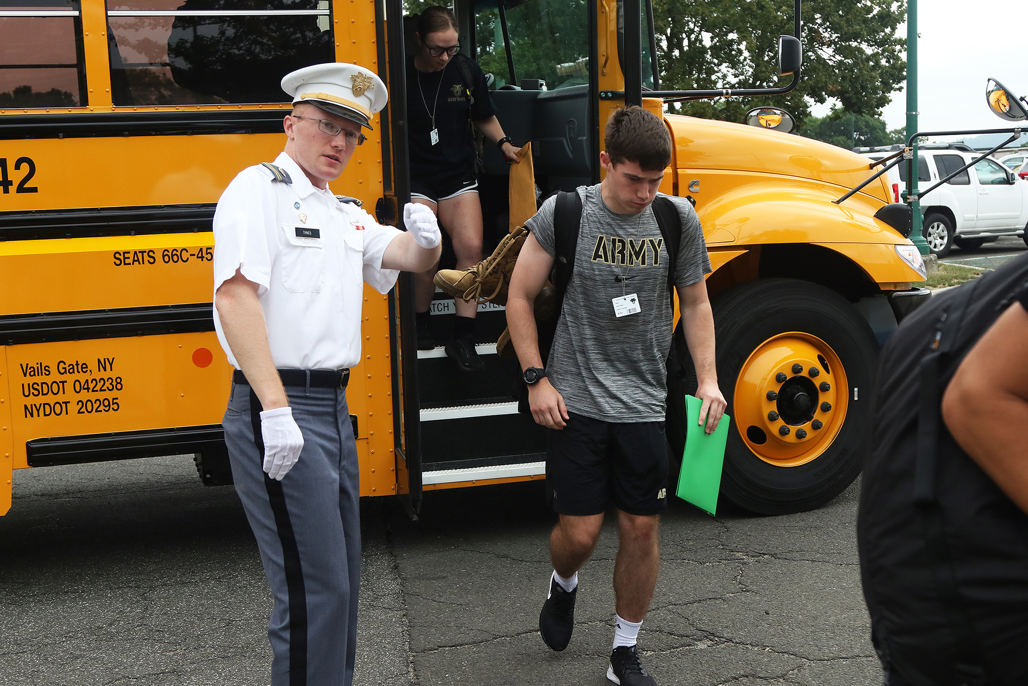 More than 1,250 new cadets streamed through the gates of West Point on June 26 for Reception Day to begin their 47-month journey to become members of the Long Gray Line and strive toward becoming commissioned officers. For them to reach that goal, the new cadets are led by 277 cadet cadre from the Classes of 2024 and 2025.  (Photo by Eric S. Bartelt/PV)