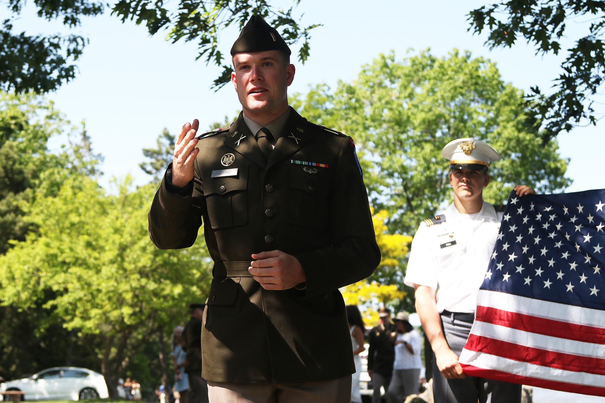 Before they received their diplomas, tossed their hats into the air at Michie Stadium and pinned their gold bars as commissioned second lieutenants on May 27, U.S. Military Academy Class of 2023 Cadets Mark Nylund and Cade Cunningham teamed up to compete in the daunting 16th annual Lt. Gen. Robert B. Flowers Best Sapper Competition from April 21-24 at Fort Leonard Wood, Missouri. Nylund and Cunningham finished third overall against 49 other two-man teams of veteran enlisted and officer participants at the c
