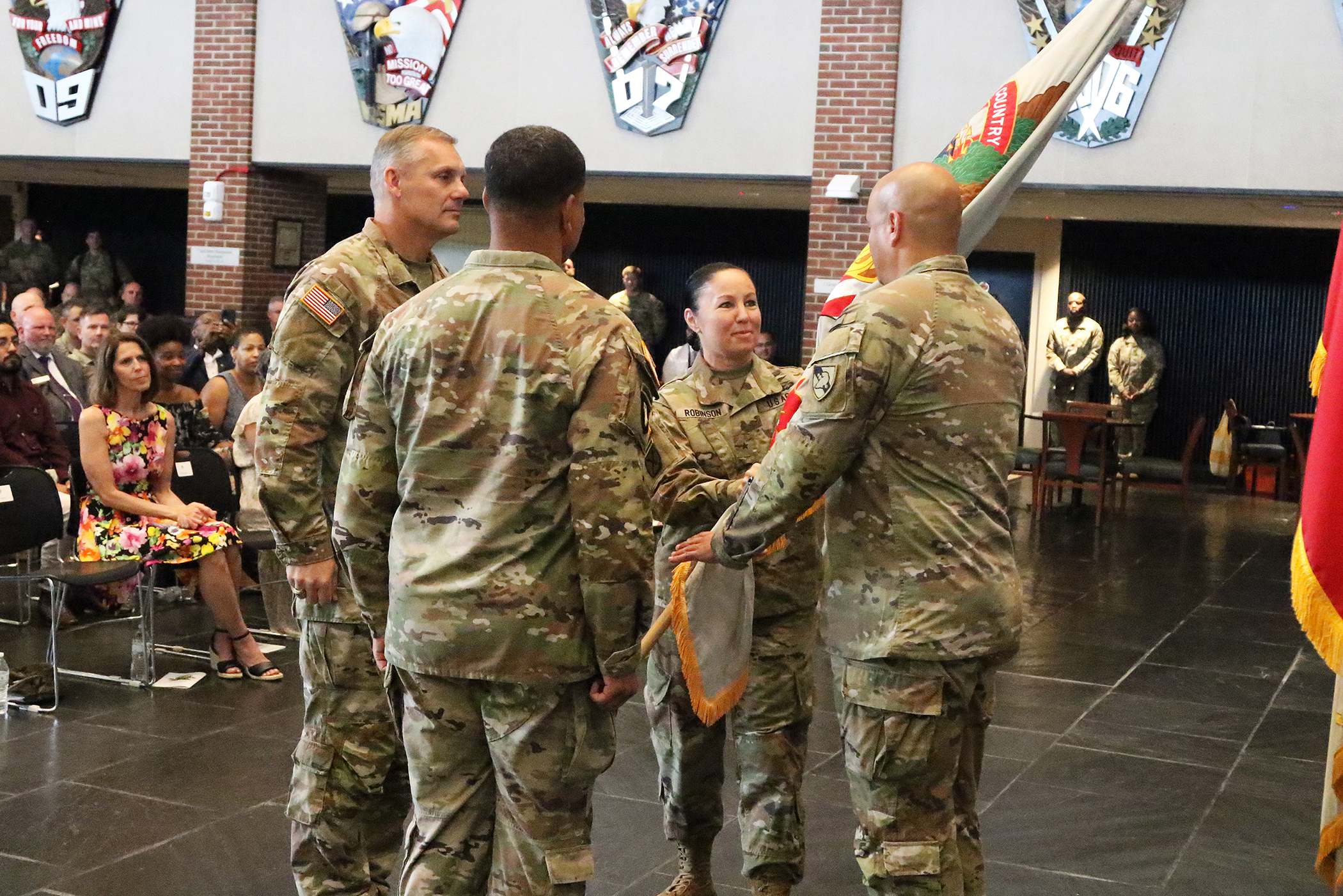Brig. Gen. Lori L. Robinson assumed command as the 80th Commandant of Cadets at the U.S. Military Academy during the U.S. Corps of Cadets Change of Command Ceremony June 20 in Crest Hall.    (Photo by Eric S. Bartelt/PV)