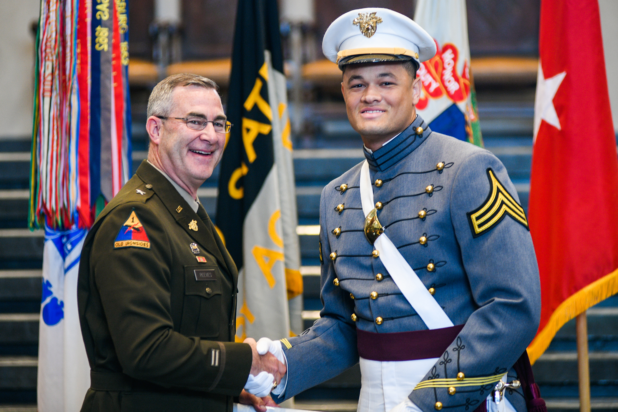 The U.S. Military Academy held a June Graduation and Commissioning Ceremony for three members of Class of 2023 at Crest Hall June 16 at West Point.  (Photo by SFC Luisito Brooks/USMA PAO)