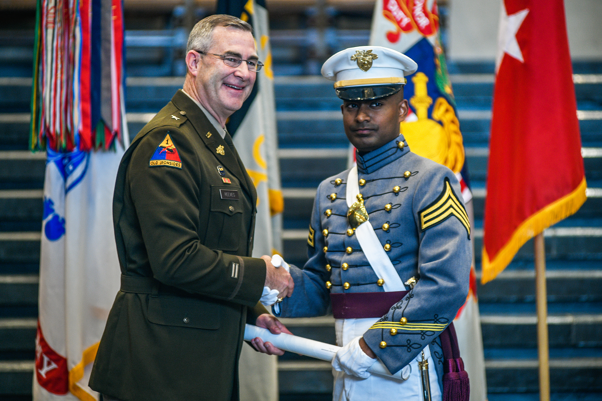 The U.S. Military Academy held a June Graduation and Commissioning Ceremony for three members of Class of 2023 at Crest Hall June 16 at West Point.  (Photo by SFC Luisito Brooks/USMA PAO)