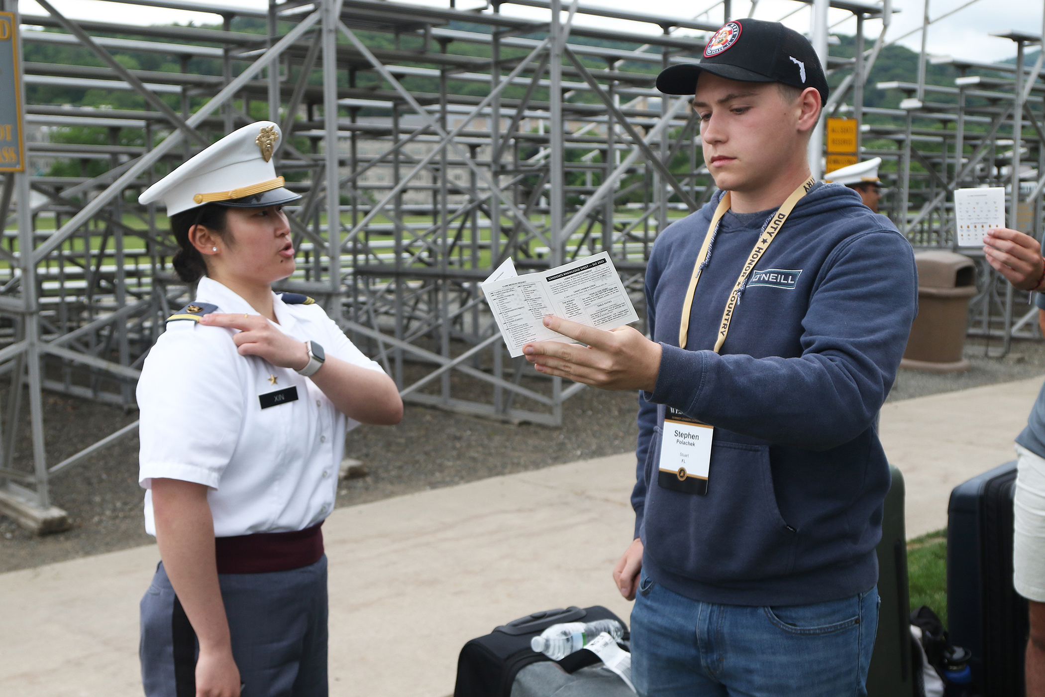 The West Point Summer Leaders Experience began June 3 for approximately 500 rising high school seniors. SLE is a weeklong program that immerses potential cadet candidates into the academic, military, physical training and social life of West Point cadets.   (Photo by Eric S. Bartelt/PV)