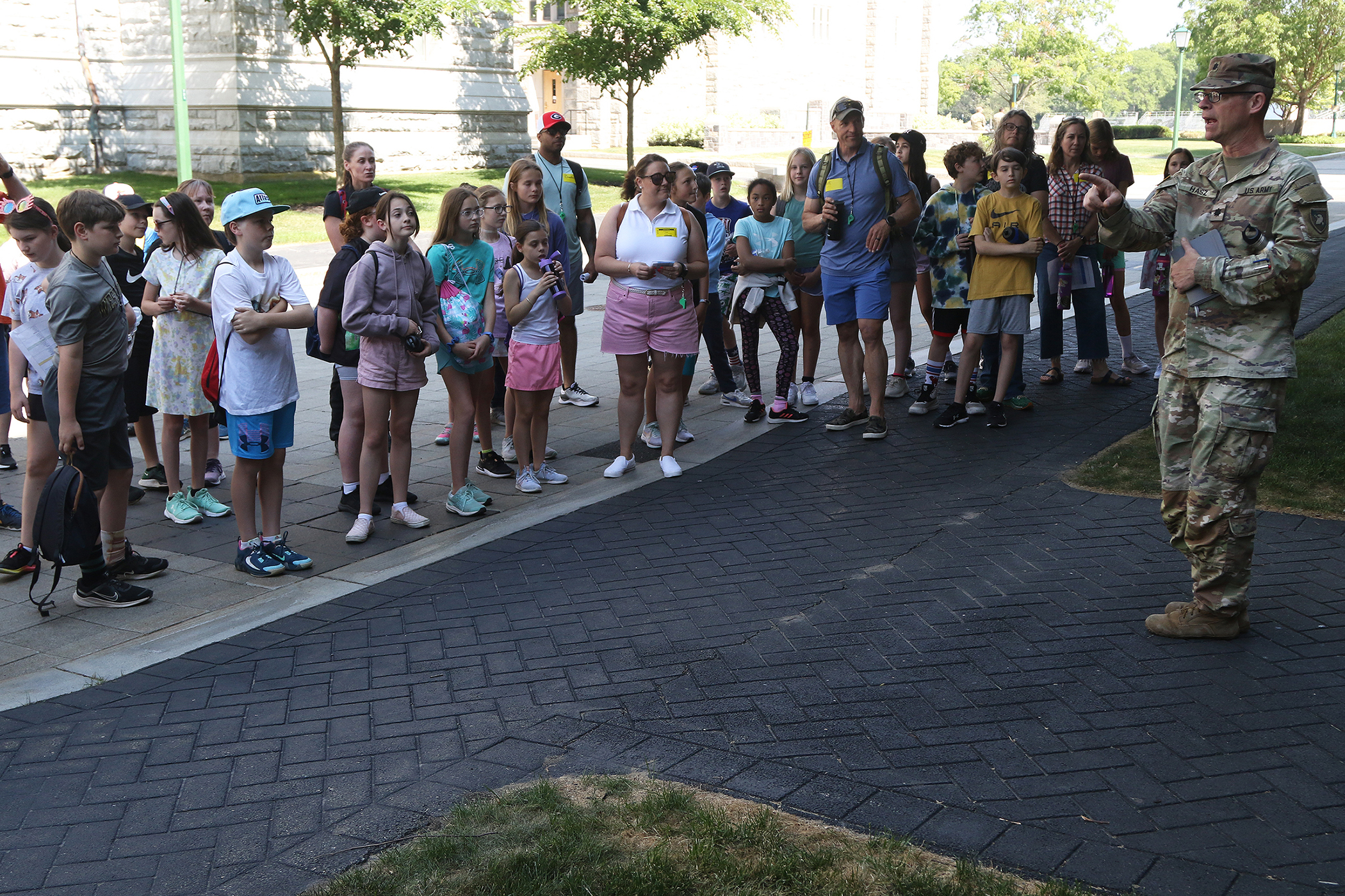 Approximately 50 fifth graders from the West Point Elementary School took a field trip to Bartlett Hall May 31 to experience a science adventure with professors and instructors from the Chemistry and Life Sciences and Physics and Nuclear Engineering Departments.   (Photo by Eric S. Bartelt/PV)