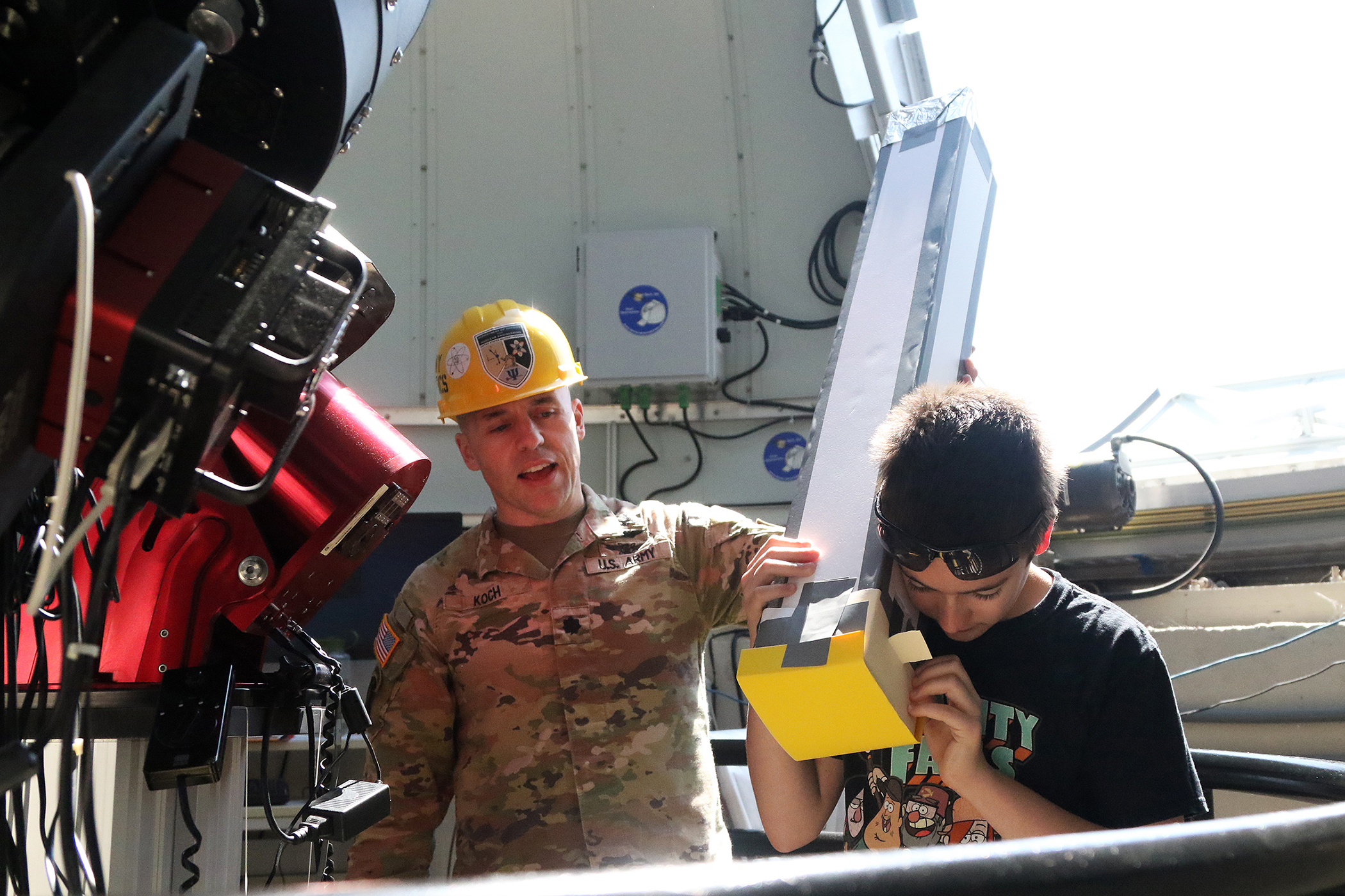 Approximately 50 fifth graders from the West Point Elementary School took a field trip to Bartlett Hall May 31 to experience a science adventure with professors and instructors from the Chemistry and Life Sciences and Physics and Nuclear Engineering Departments.   (Photo by Eric S. Bartelt/PV)