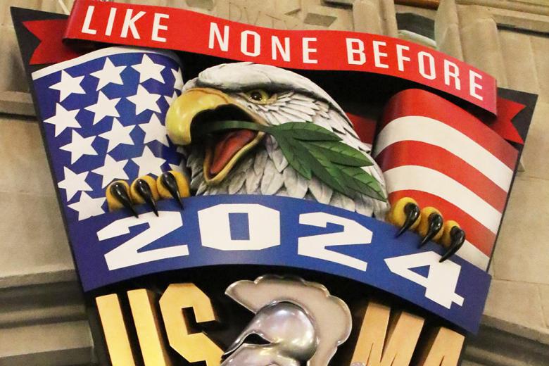 The U.S. Military Academy Class of 2024 achieved its first significant academic year milestone by celebrating Plebe Weekend Friday and Saturday at West Point. The festivities kicked off with the Plebe Banquet, which included the crest unveiling (top right), Friday at the Cadet Mess Hall. 