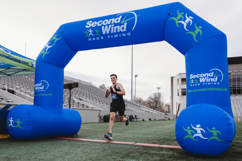 A few hundred runners and ruck marchers competed in the sixth annual Fallen Comrades Half Marathon, hosted by the Army West Point marathon team, Sunday at West Point. The event commemorates graduates who have passed since 2001 during the Global War on Terrorism (bottom center photo). The top runners and ruck marchers of the day were first-place overall and male runner, Class of 2023 Cadet Zack Gould (above photo), who finished in 1:17:10 (5:53 min/mile), and the first-place female runner, Madison Armonda, f