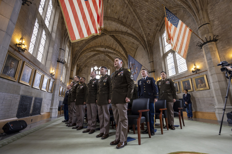 Twenty-three noncommissioned officers graduated from the eighth cohort of the Benavidez Leader Development Program (BLDP) during a ceremony Feb. 24 in the Thayer Award Room at West Point. The class’s graduates were assembled from several West Point organizations to include the West Point staff, Brigade Tactical Department (BTD/U.S. Corps of Cadets), West Point Band, USMA Public Affairs, West Point Military Police, the USMA Preparatory School and other organizations outside of the academy to include to U.S. 