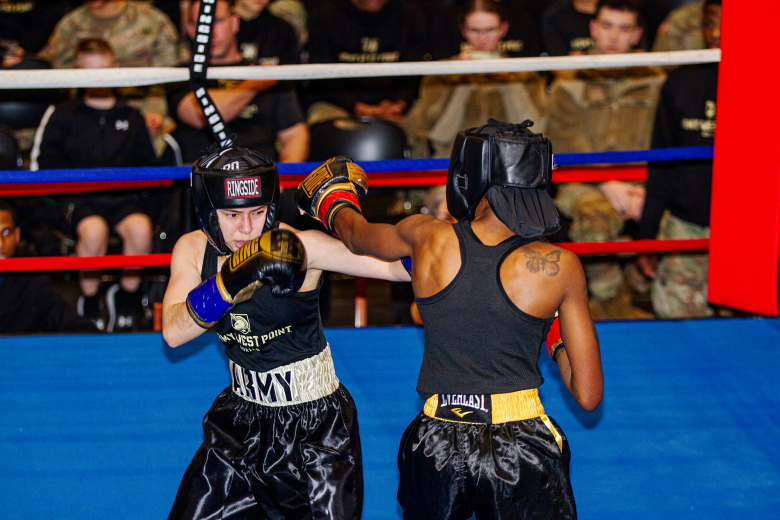 Cadets, staff and faculty rallied in droves at Eisenhower Hall to watch cadets from the Army West Point boxing team and Corps of Cadets compete against one another in a no holds barred match, showcasing their boxing acumen during the 67th annual Army West Point Brigade Boxing Open Finals Feb. 24 at the U.S. Military Academy. The evening's highlights included nine action-packed bouts representing 14 companies across the Corps of Cadets. The winners advanced to the National Collegiate Boxing Association - NCB