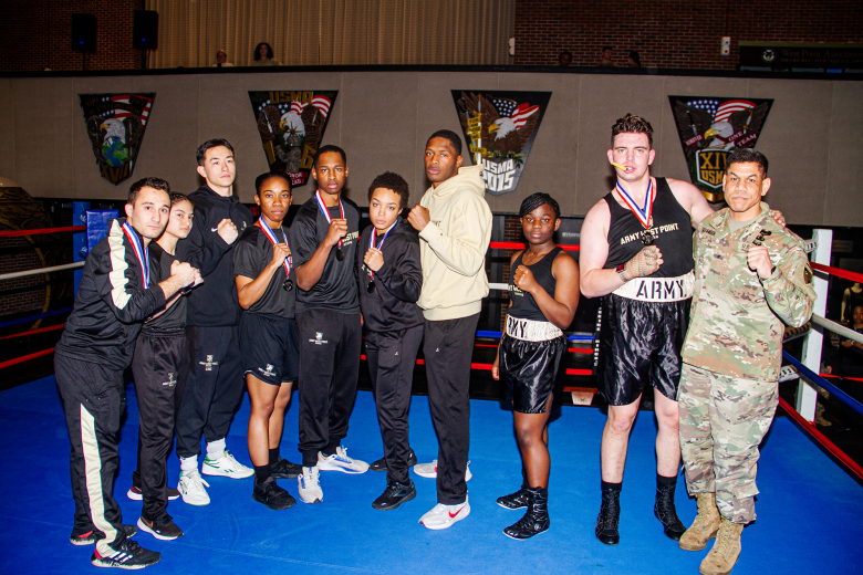 Cadets, staff and faculty rallied in droves at Eisenhower Hall to watch cadets from the Army West Point boxing team and Corps of Cadets compete against one another in a no holds barred match, showcasing their boxing acumen during the 67th annual Army West Point Brigade Boxing Open Finals Feb. 24 at the U.S. Military Academy. The evening's highlights included nine action-packed bouts representing 14 companies across the Corps of Cadets. The winners advanced to the National Collegiate Boxing Association - NCB