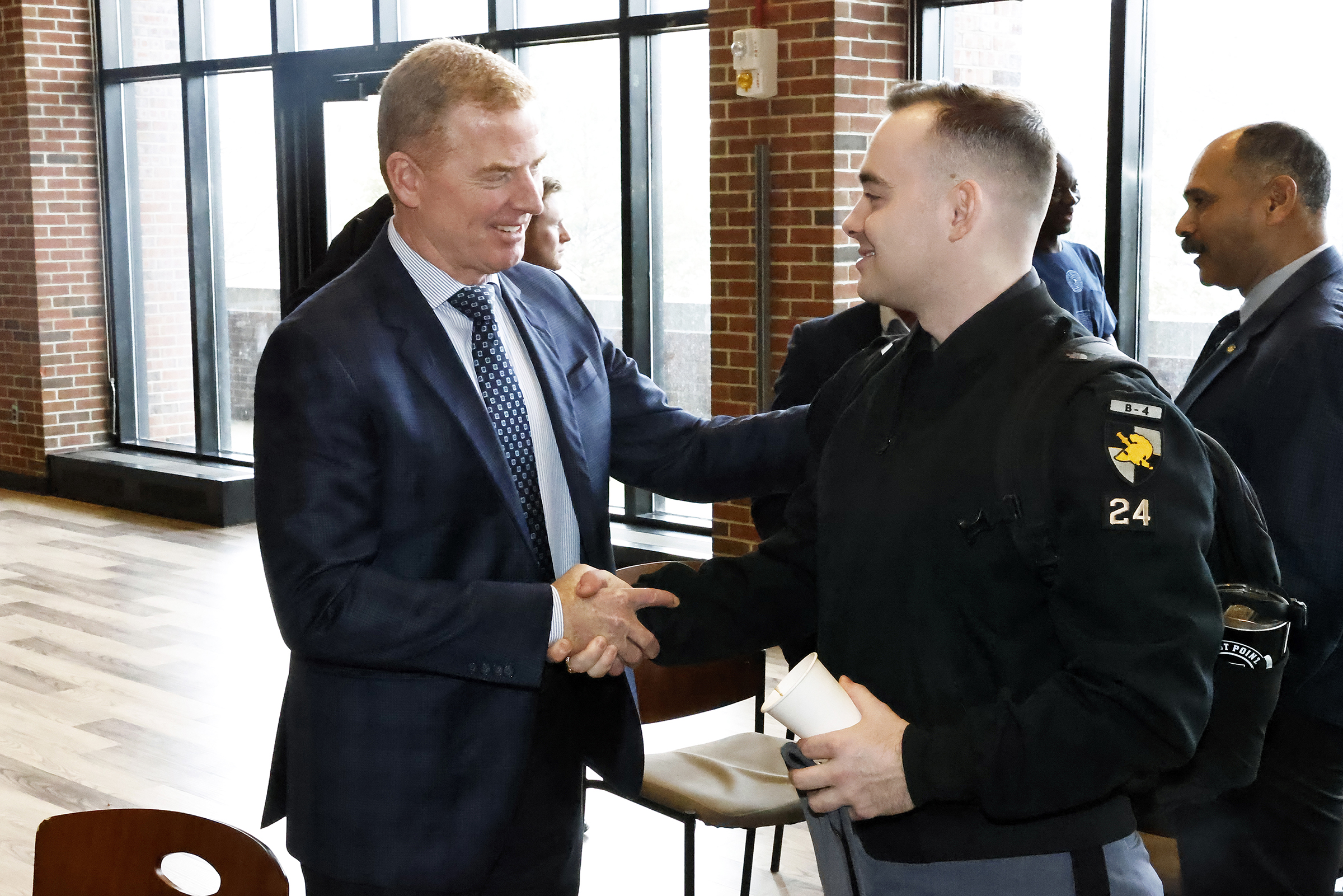 More than 100 cadets participated in the Student Workshop on Civil-Military Operations (CMO) on March 4 at the Riverside Cafe at Eisenhower Hall. The workshop was created as a venue for student development and learning within the realm of CMO. It is an opportunity yo bring together leading scholars and practitioners on the topics of CMO to debate and discuss recent developments that will contribute to the cadets expansive learning experience before becoming leaders of character. The workshop, sponsored by t