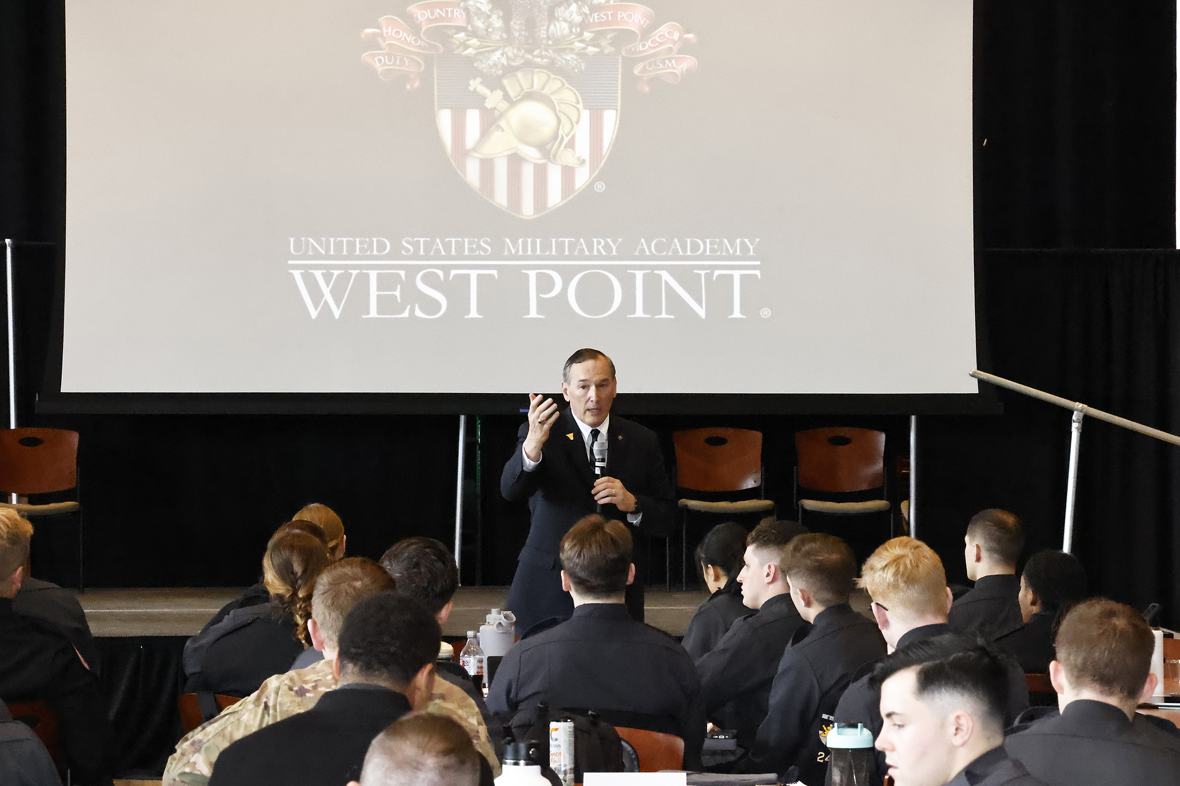 More than 100 cadets participated in the Student Workshop on Civil-Military Operations (CMO) on March 4 at the Riverside Cafe at Eisenhower Hall. The workshop was created as a venue for student development and learning within the realm of CMO. It is an opportunity yo bring together leading scholars and practitioners on the topics of CMO to debate and discuss recent developments that will contribute to the cadets expansive learning experience before becoming leaders of character. The workshop, sponsored by t