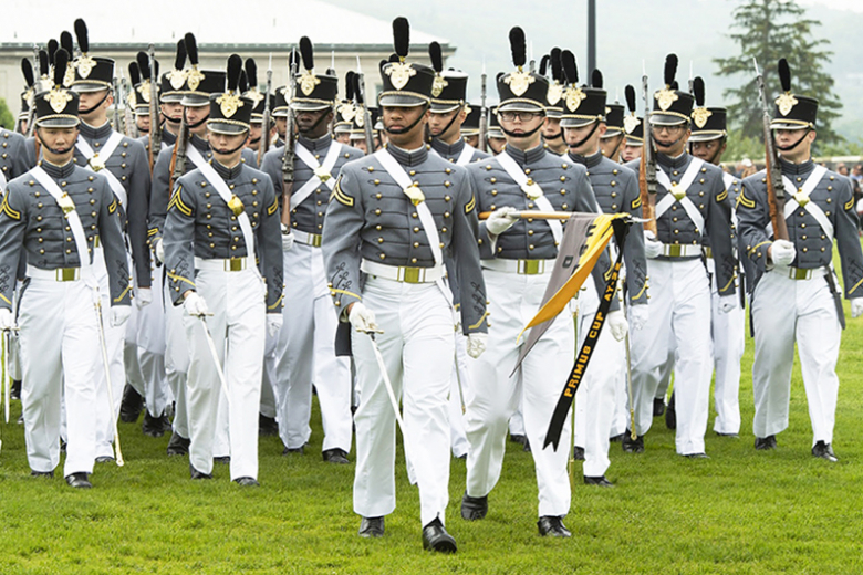 The final parade and pass in review for the graduating U.S. Military Academy Class of 2022 took place Friday on The Plain. The parade signifies a transfer of leadership as the Class of 2023 assumes command of the Corps of Cadets. Immediately following the parade, families and friends of the graduating class joined them on The Plain to celebrate their achievement. 		Photos by John Pellino/USMA PAO